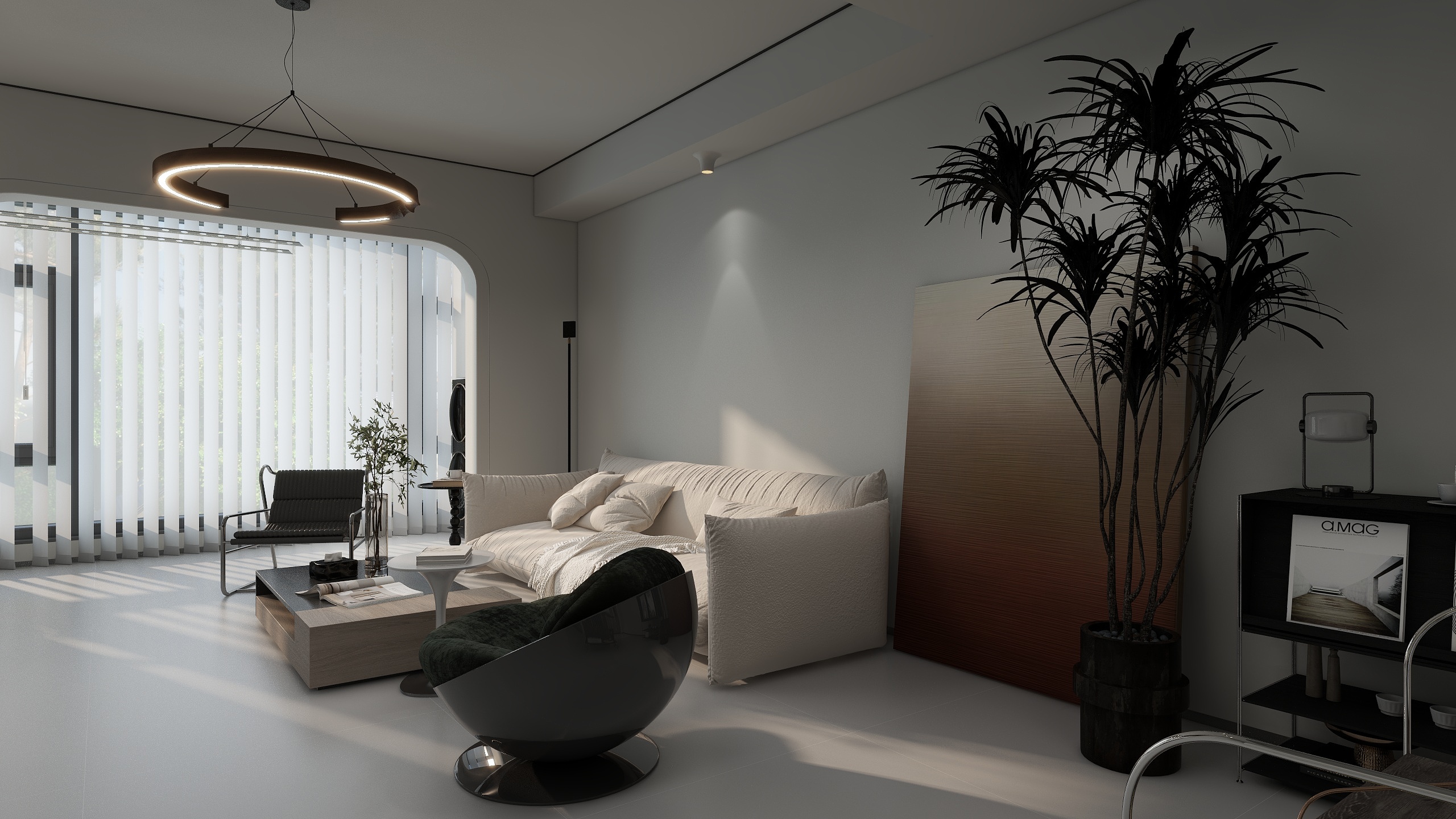 楚墨独立设计-现代极简风三居-装修设计方案