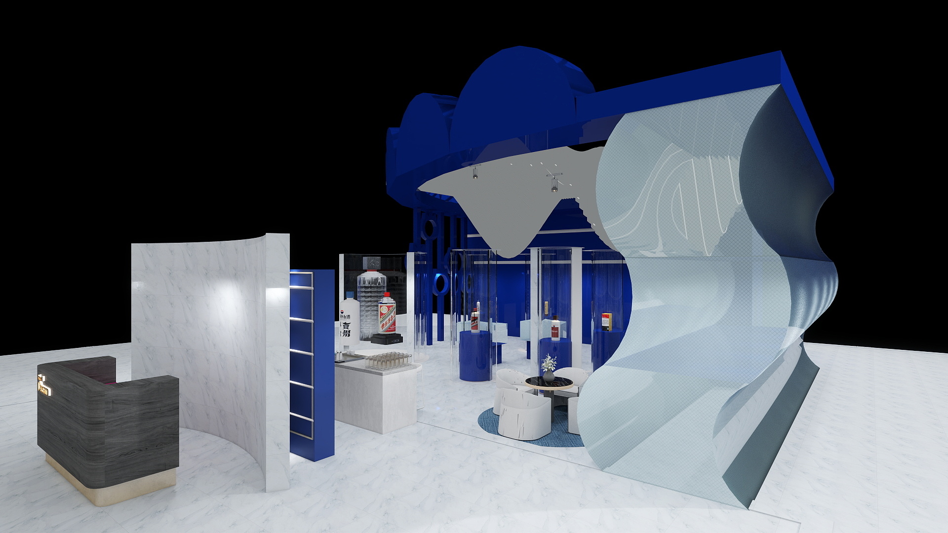 荣荣设计-茅台酒展示空间-装修设计方案