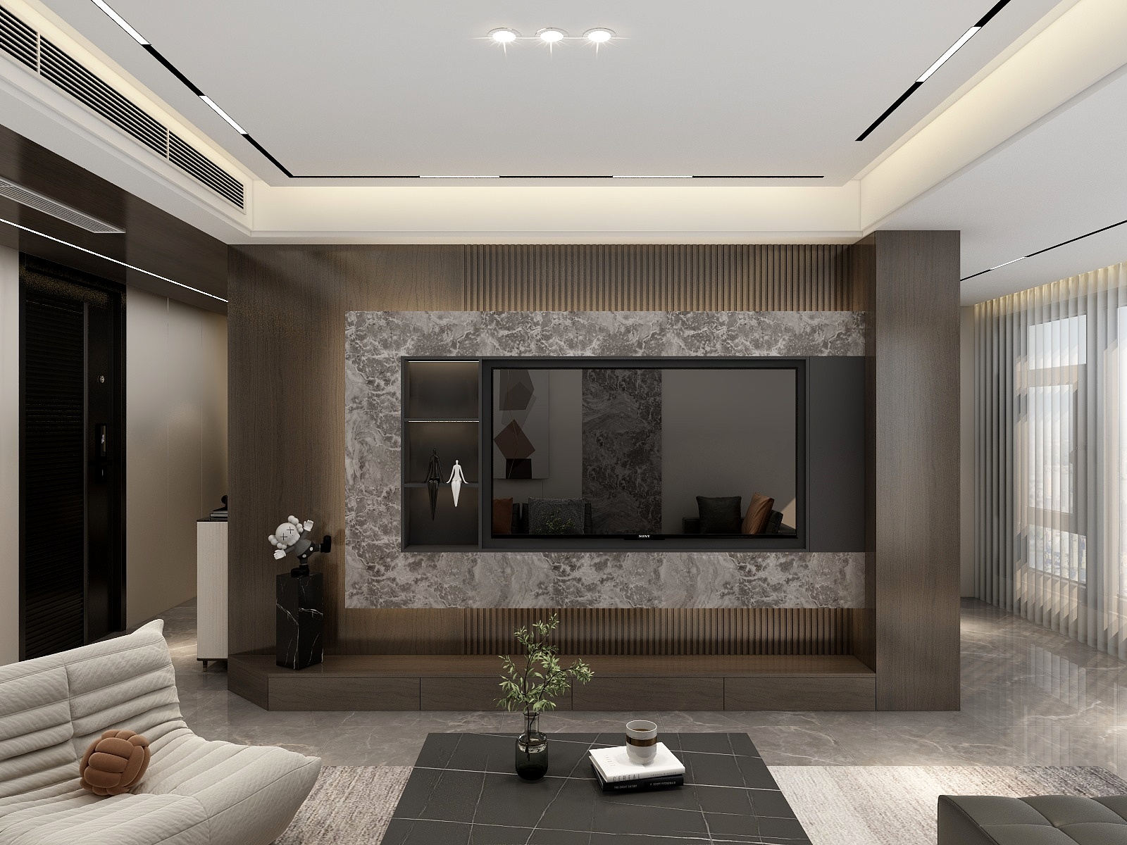 720全景效果图库-意式轻奢125平3房-装修设计方案