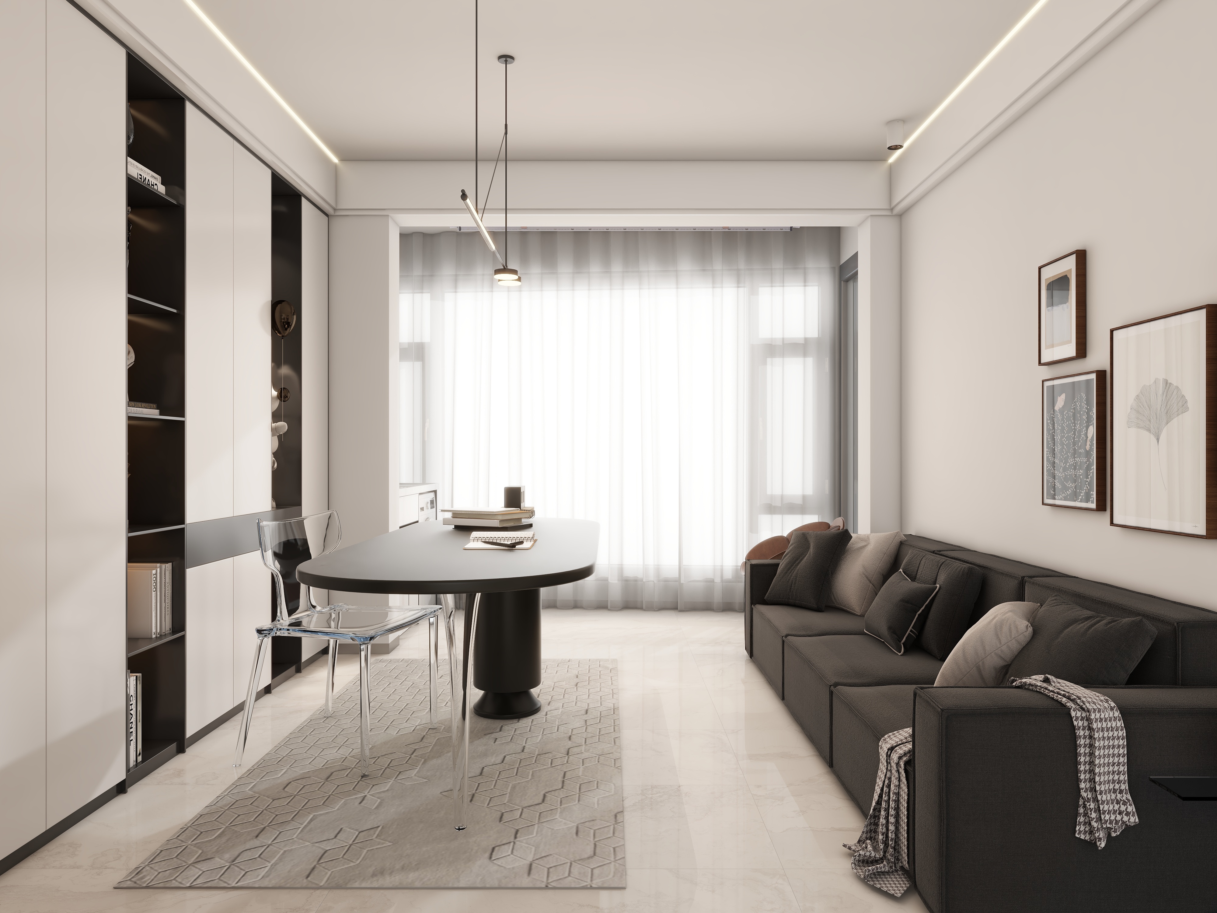 私人定制A-90平m²现代极简-装修设计方案