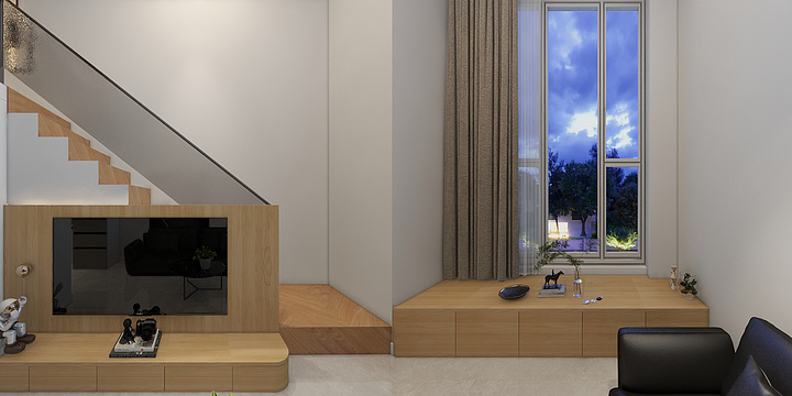 雨点斜飘-明博新城·公寓31-1-1806-业主修改-装修设计方案