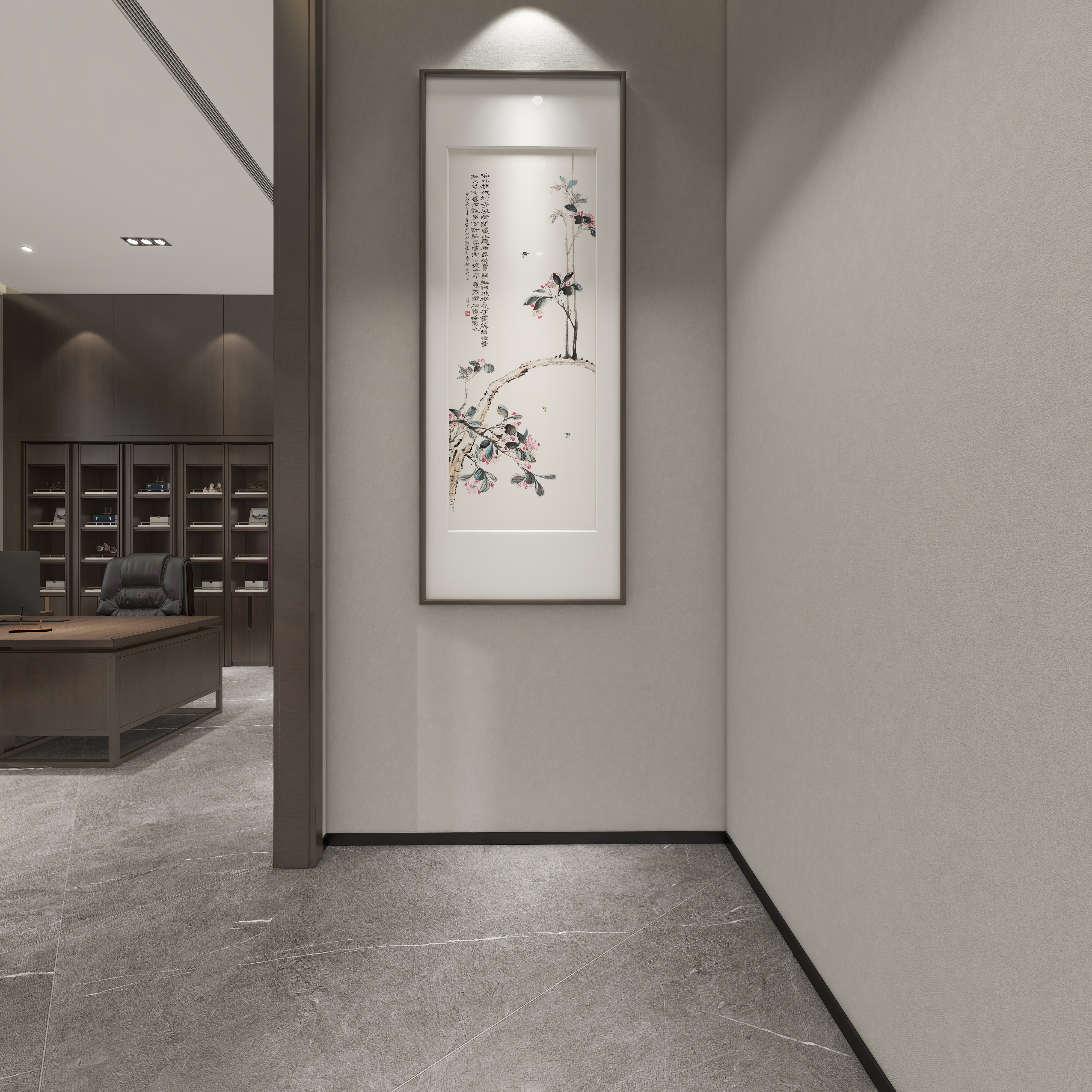 鲸鱼设计装饰-本府会所二层董事长办公室装修效果图第3张