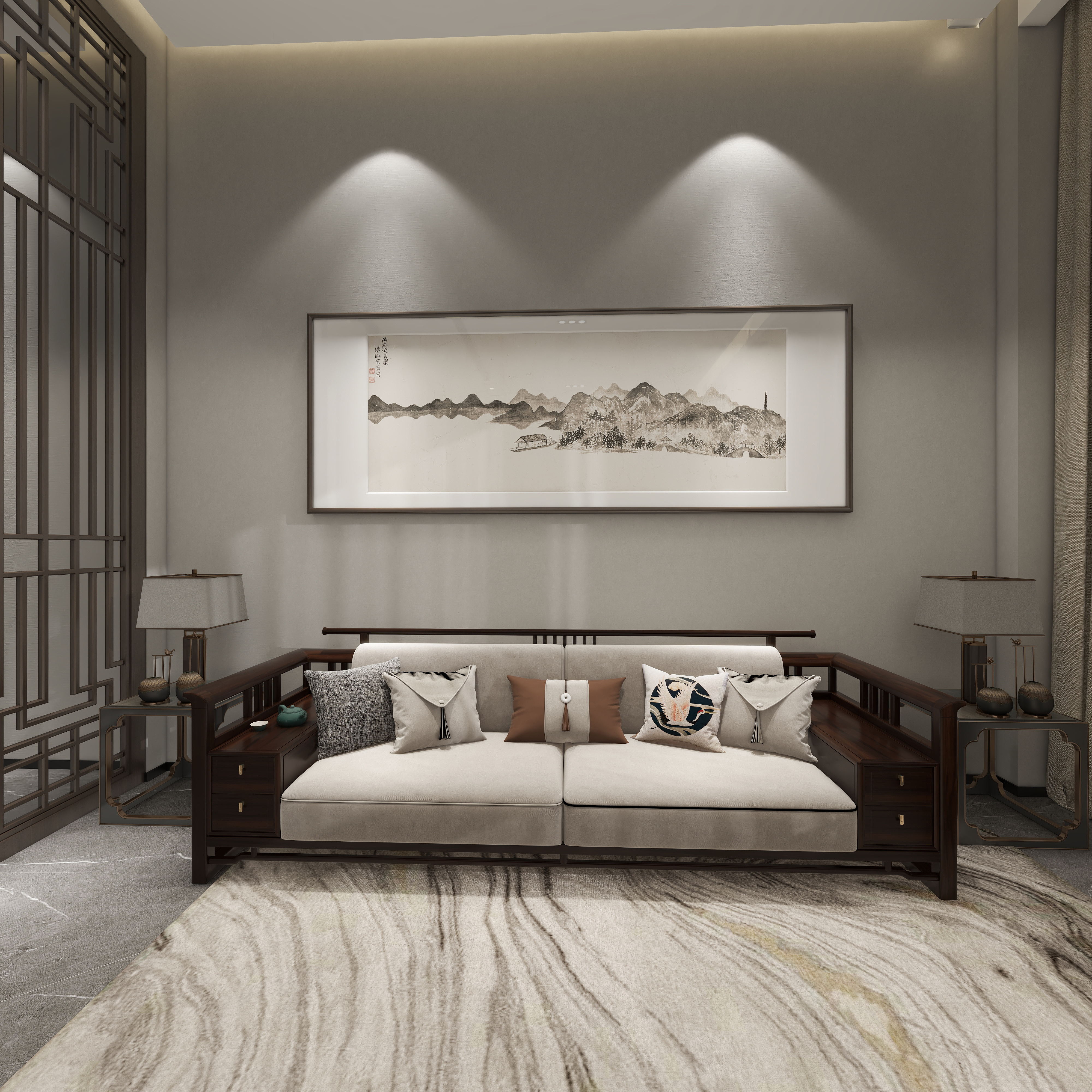 鲸鱼设计装饰-本府会所二层董事长办公室装修效果图第4张