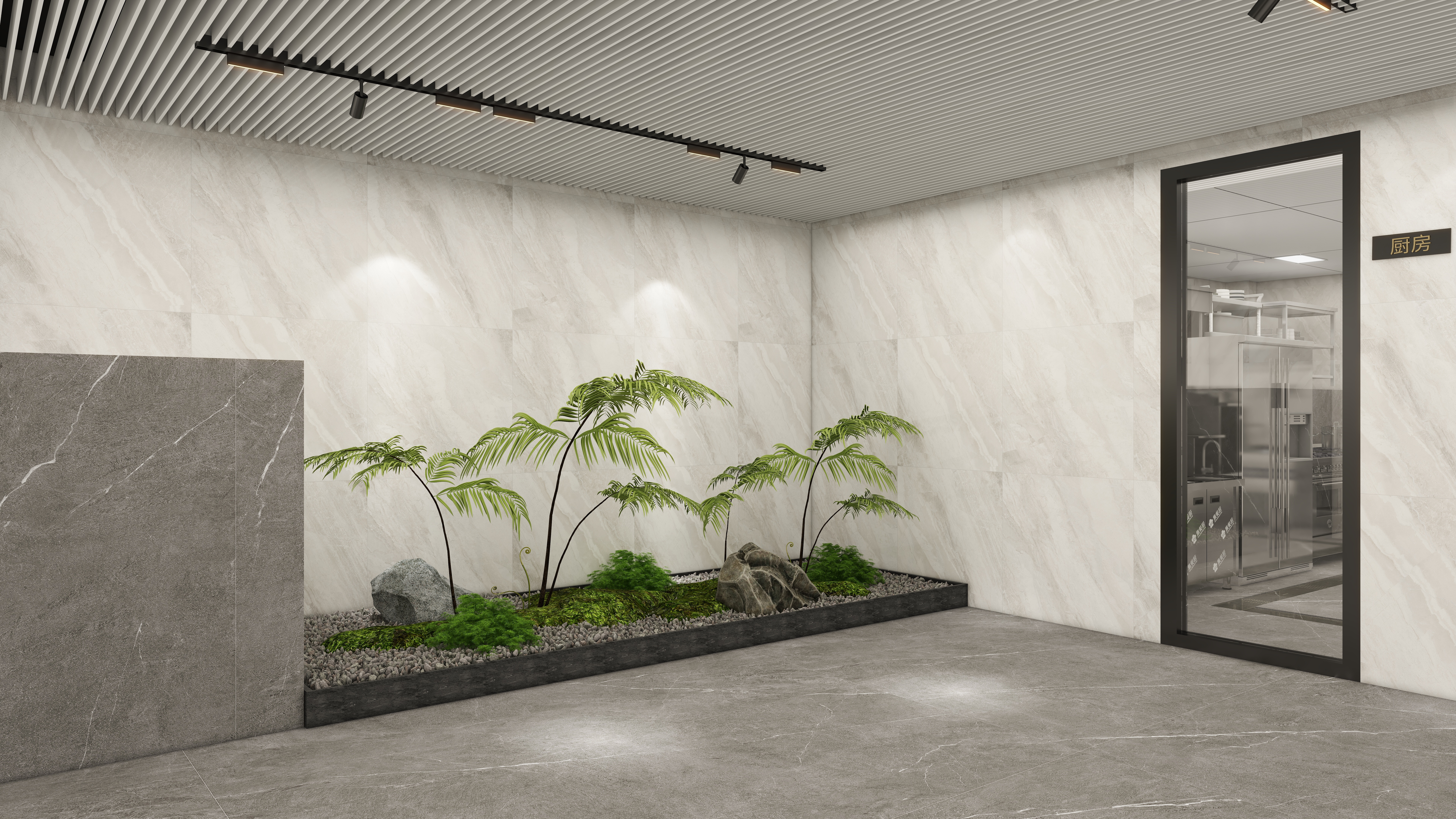 鲸鱼设计装饰-本府会所地下第一层大厅装修效果图第4张