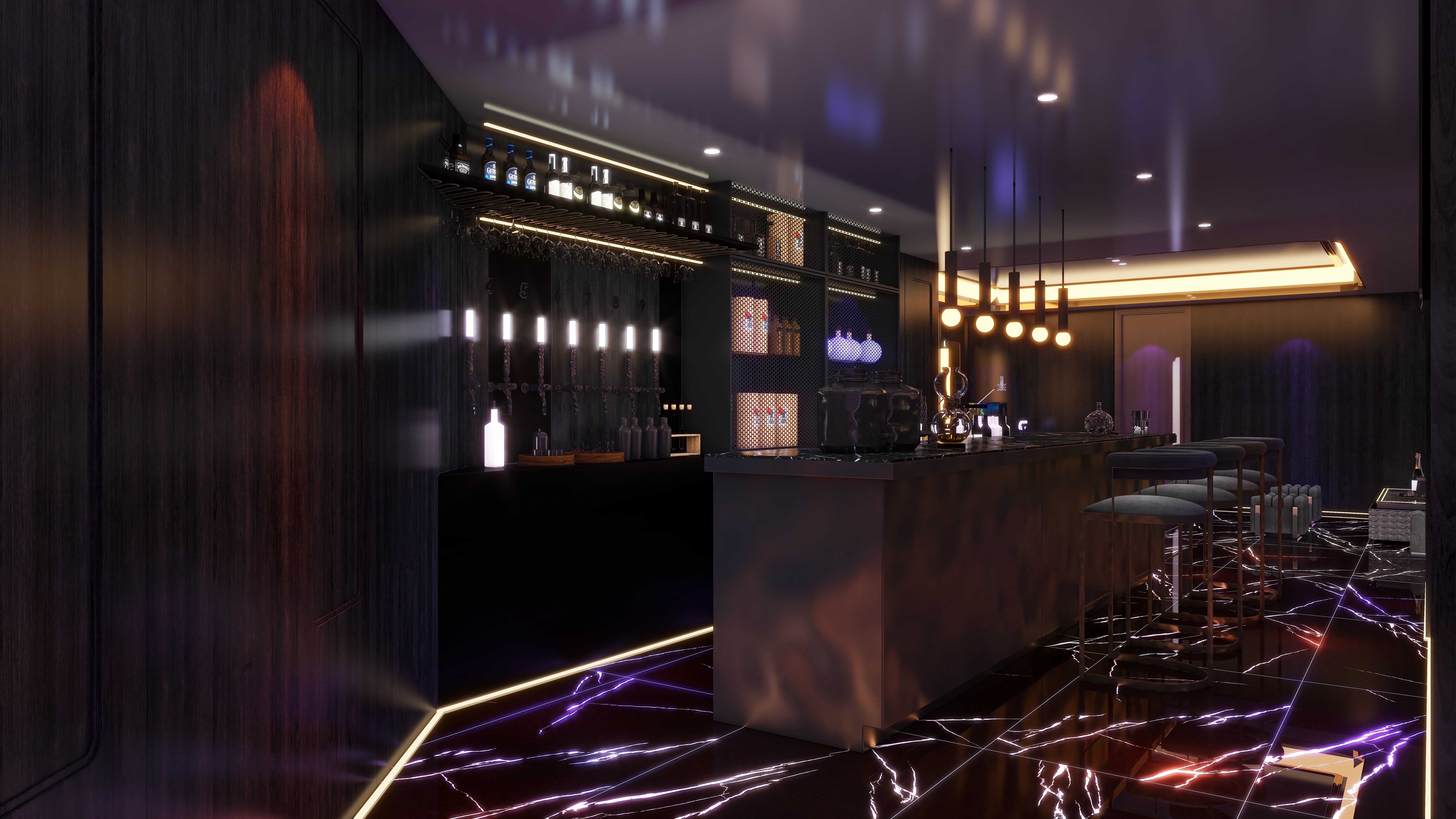 鲸鱼设计装饰-本府会所地下第一层影音区装修效果图第3张