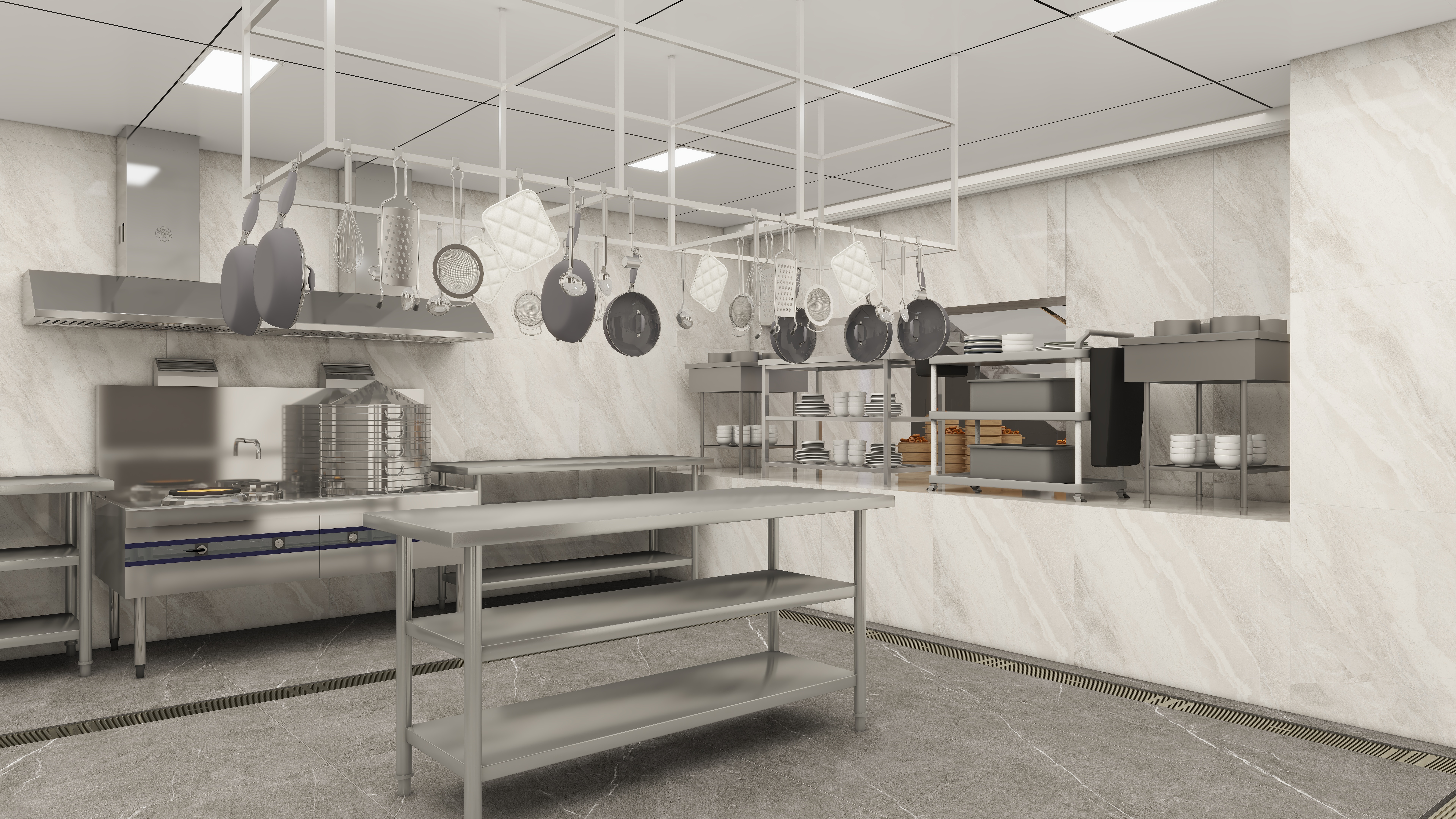 鲸鱼设计装饰-本府会所地下第一层大厅装修效果图第3张