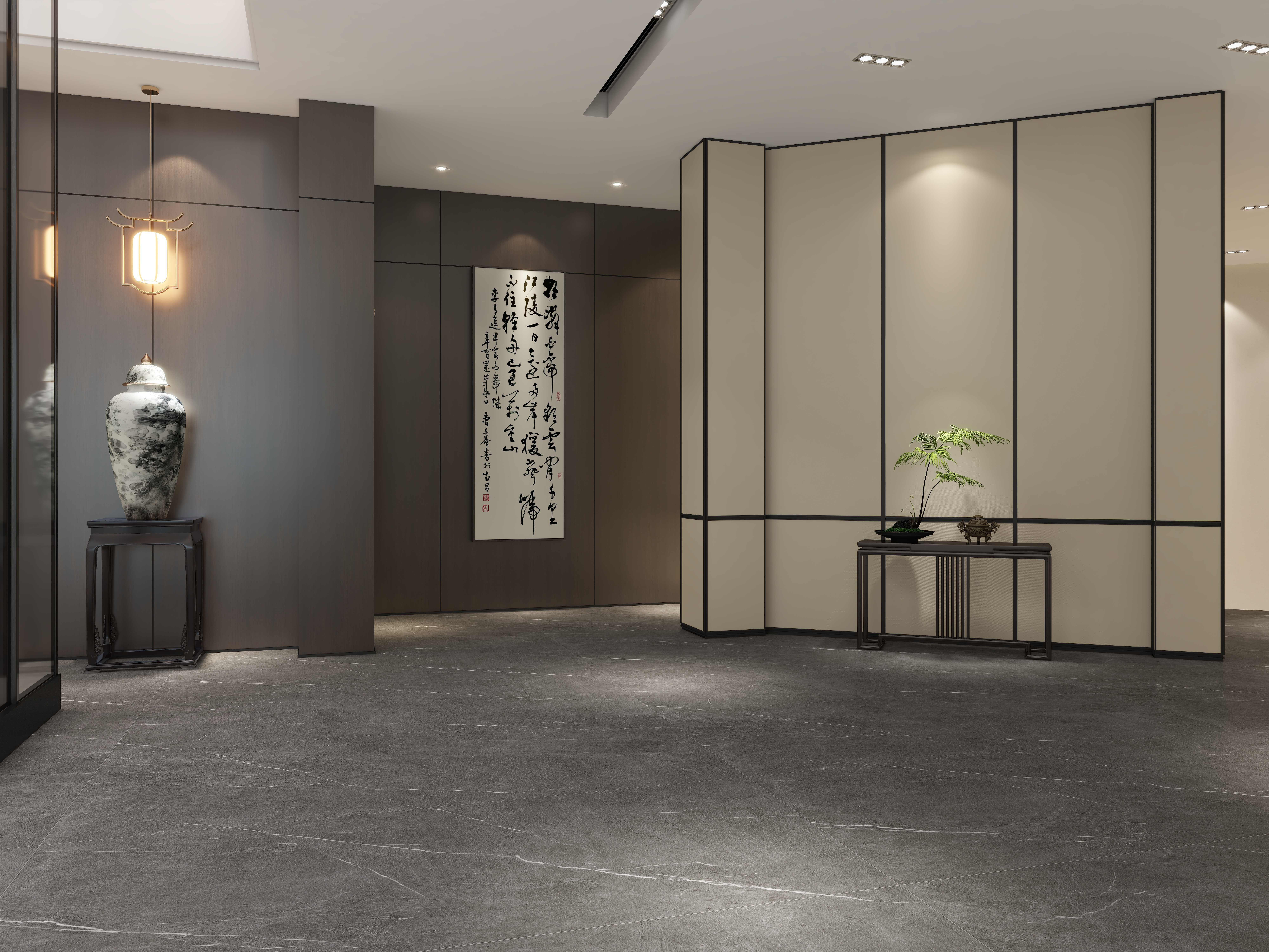 鲸鱼设计装饰-本府会所一层会客厅装修效果图第3张