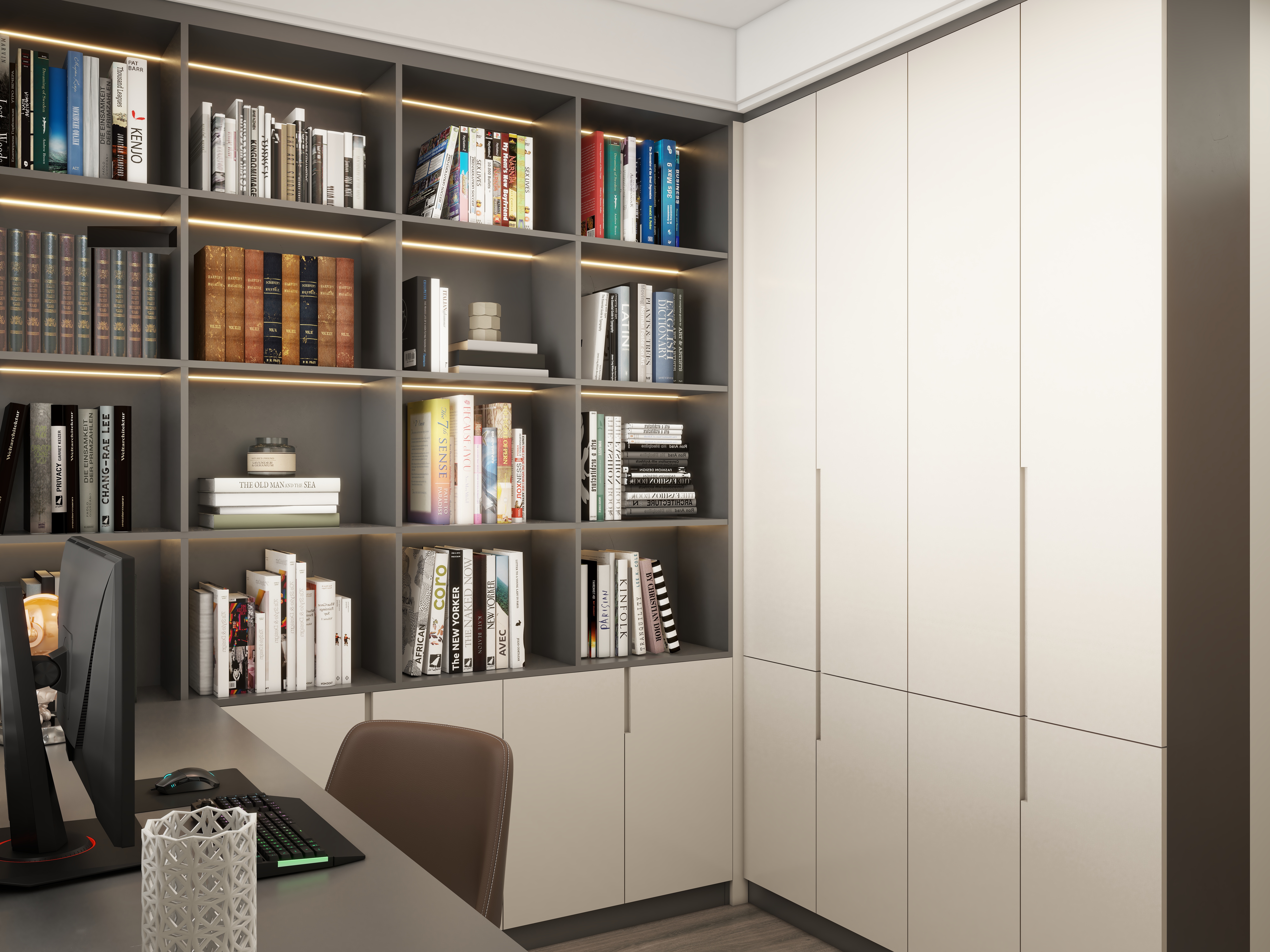 壹诺设计工作室-107㎡3室-现代简约装修效果图