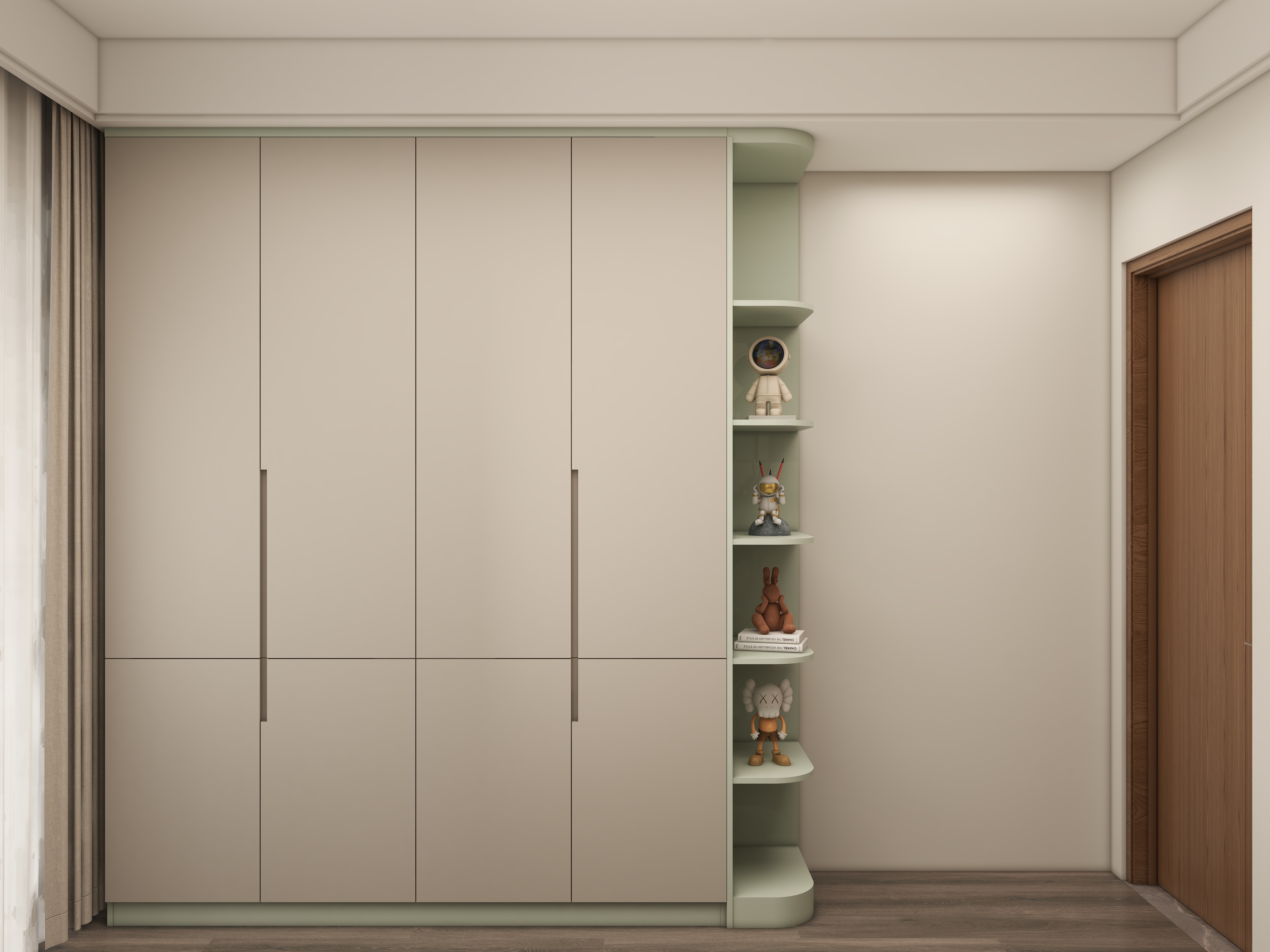 壹诺设计工作室-107㎡3室-现代简约装修效果图