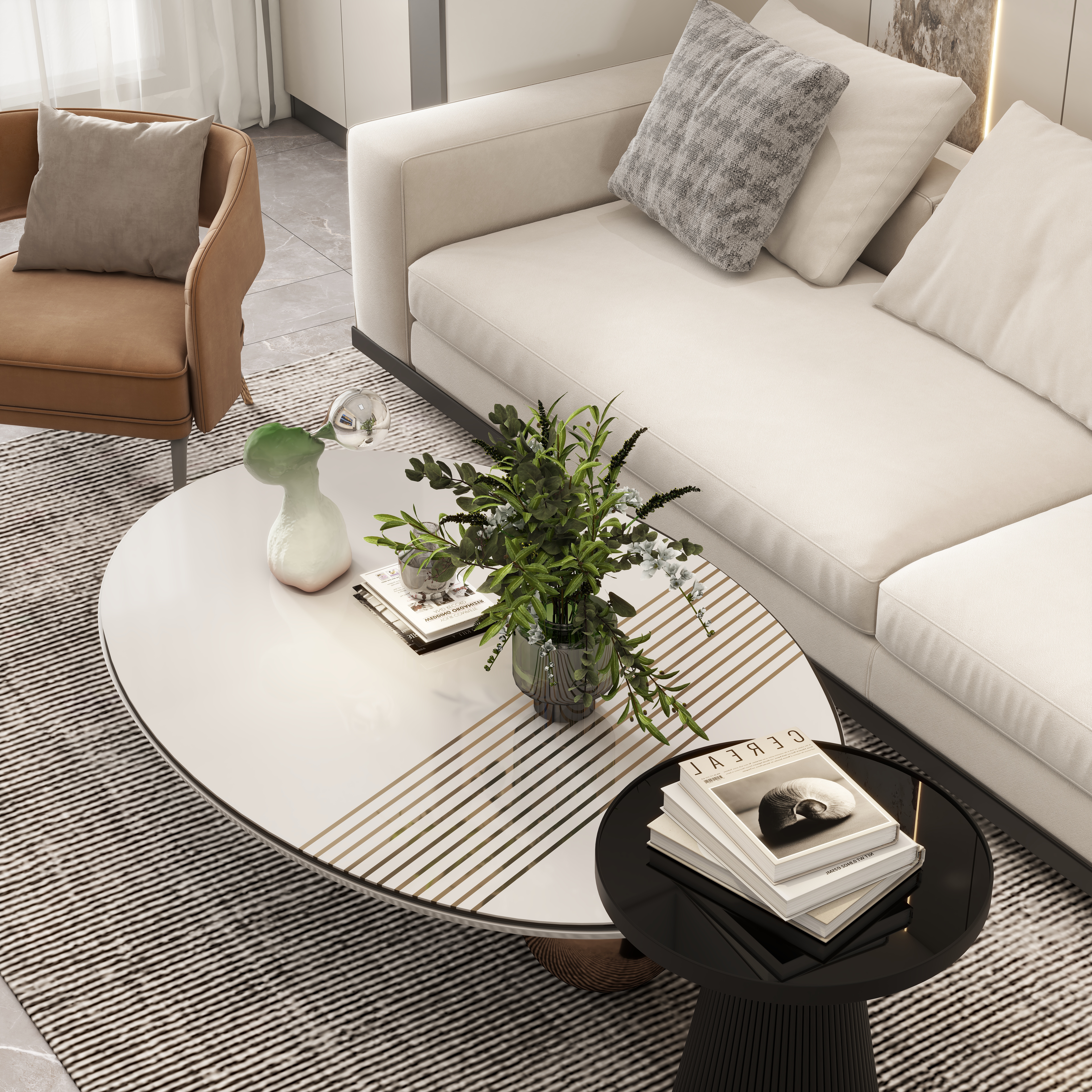 壹诺设计工作室-107㎡3室-现代简约装修效果图