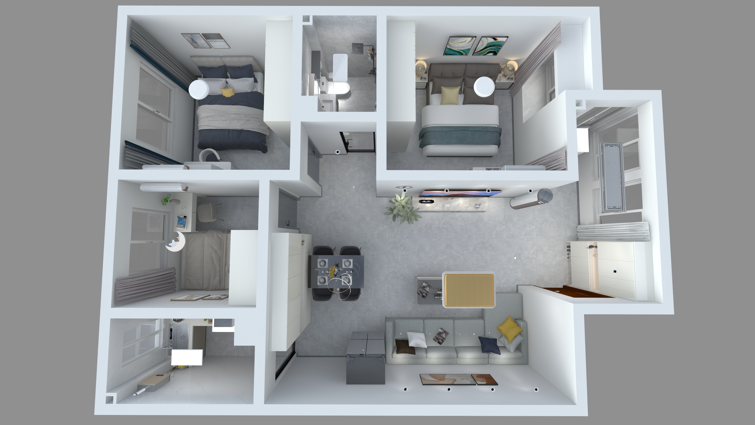 西安筑宅装饰-龙江国际城-装修设计方案