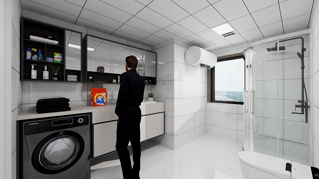         逗号-卫生间改造-装修设计方案