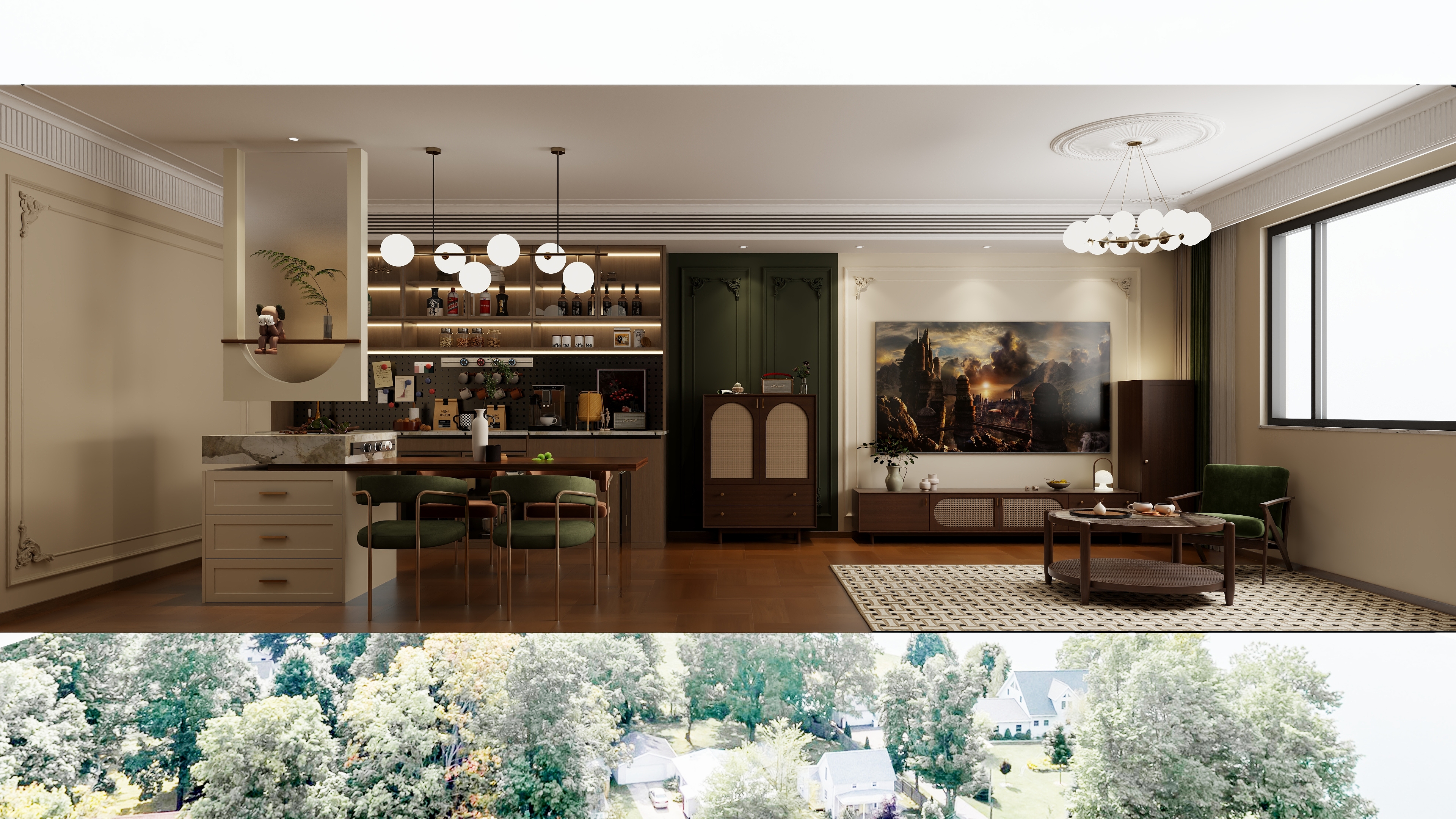 111设计效果表现-雪峰原创设计-和平村苗女士-法式复古效果表现-装修设计方案