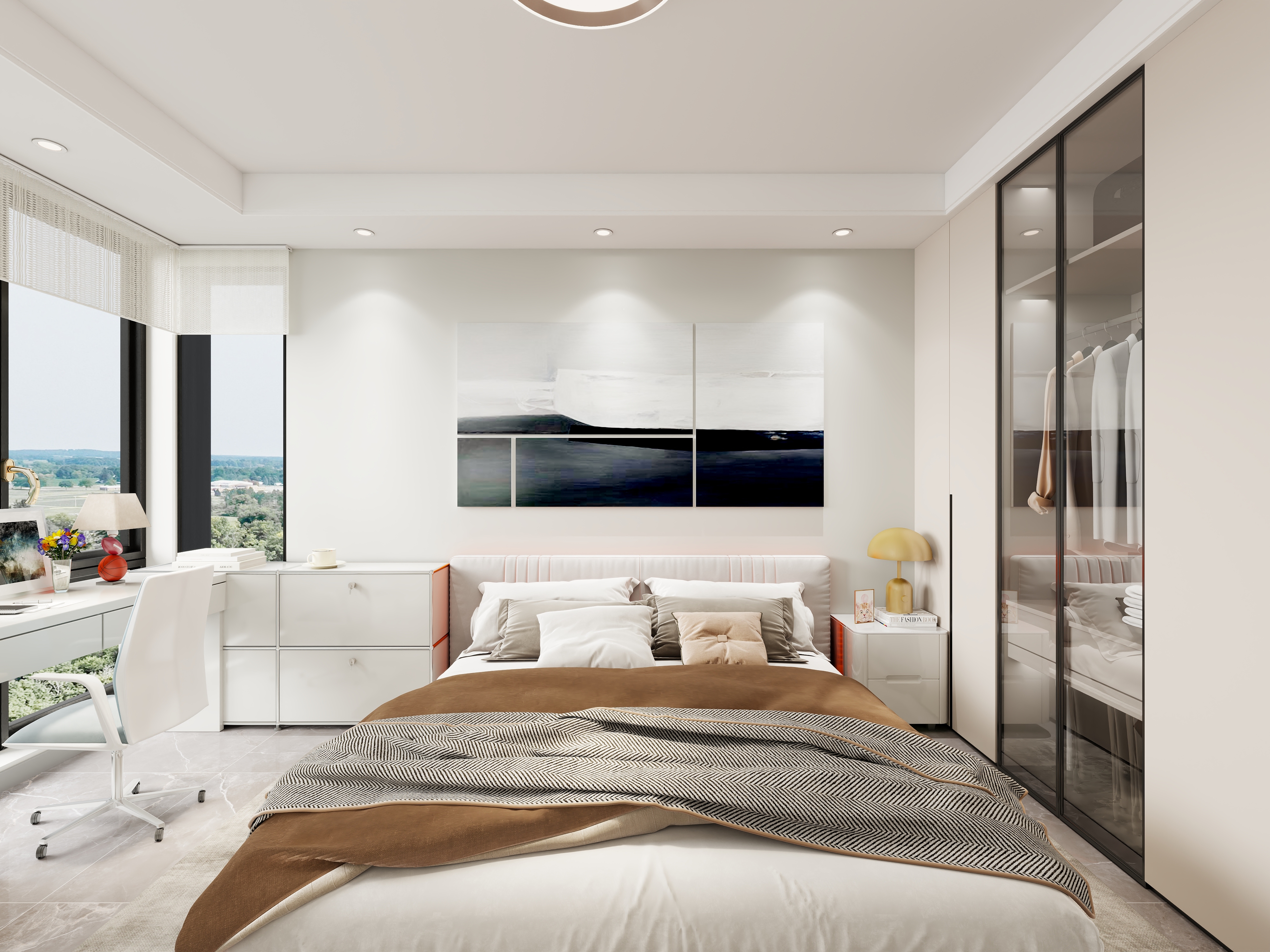 艺雅丽-160平现代简约 装修效果图