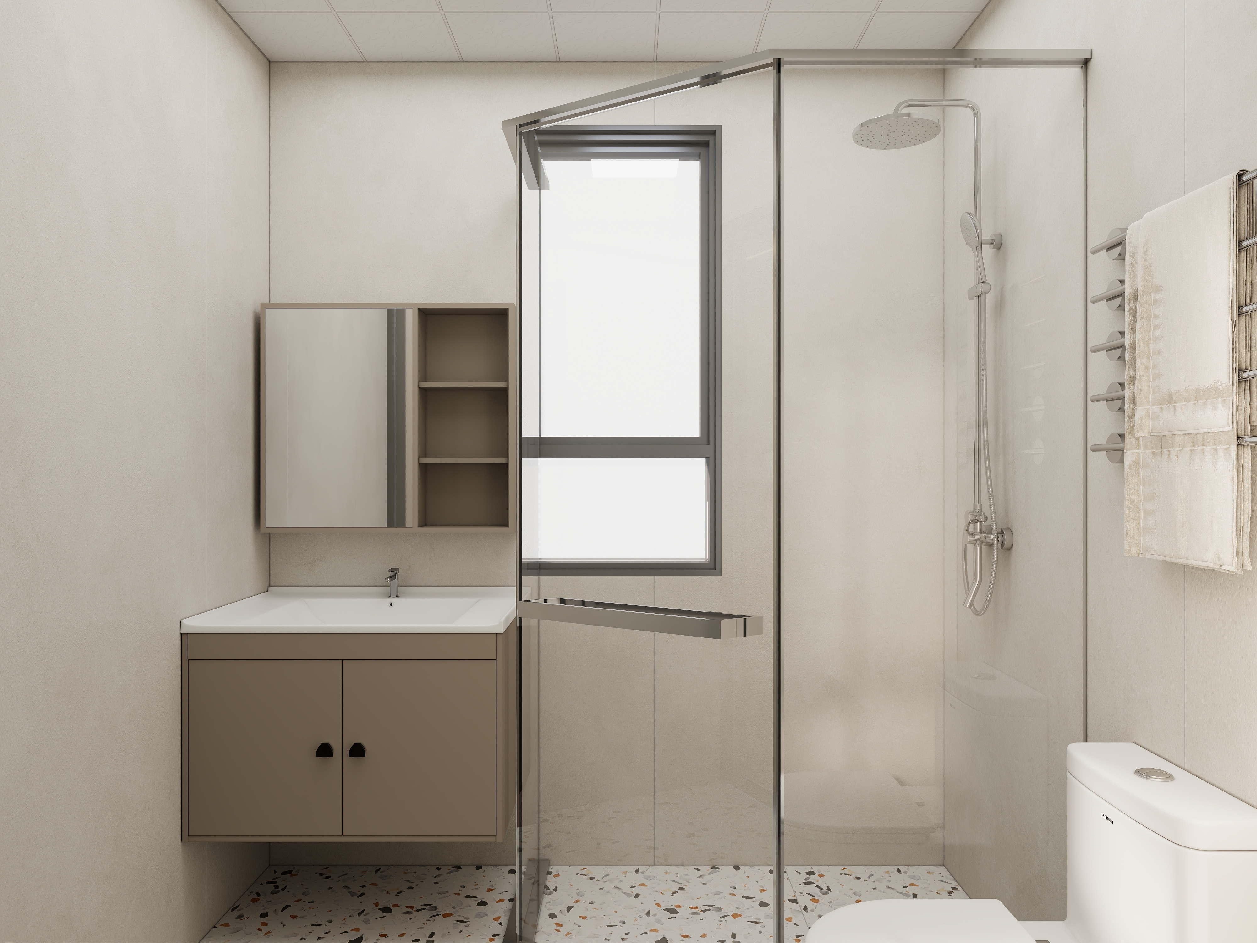 壹诺设计工作室-106㎡3室-奶油风装修效果图