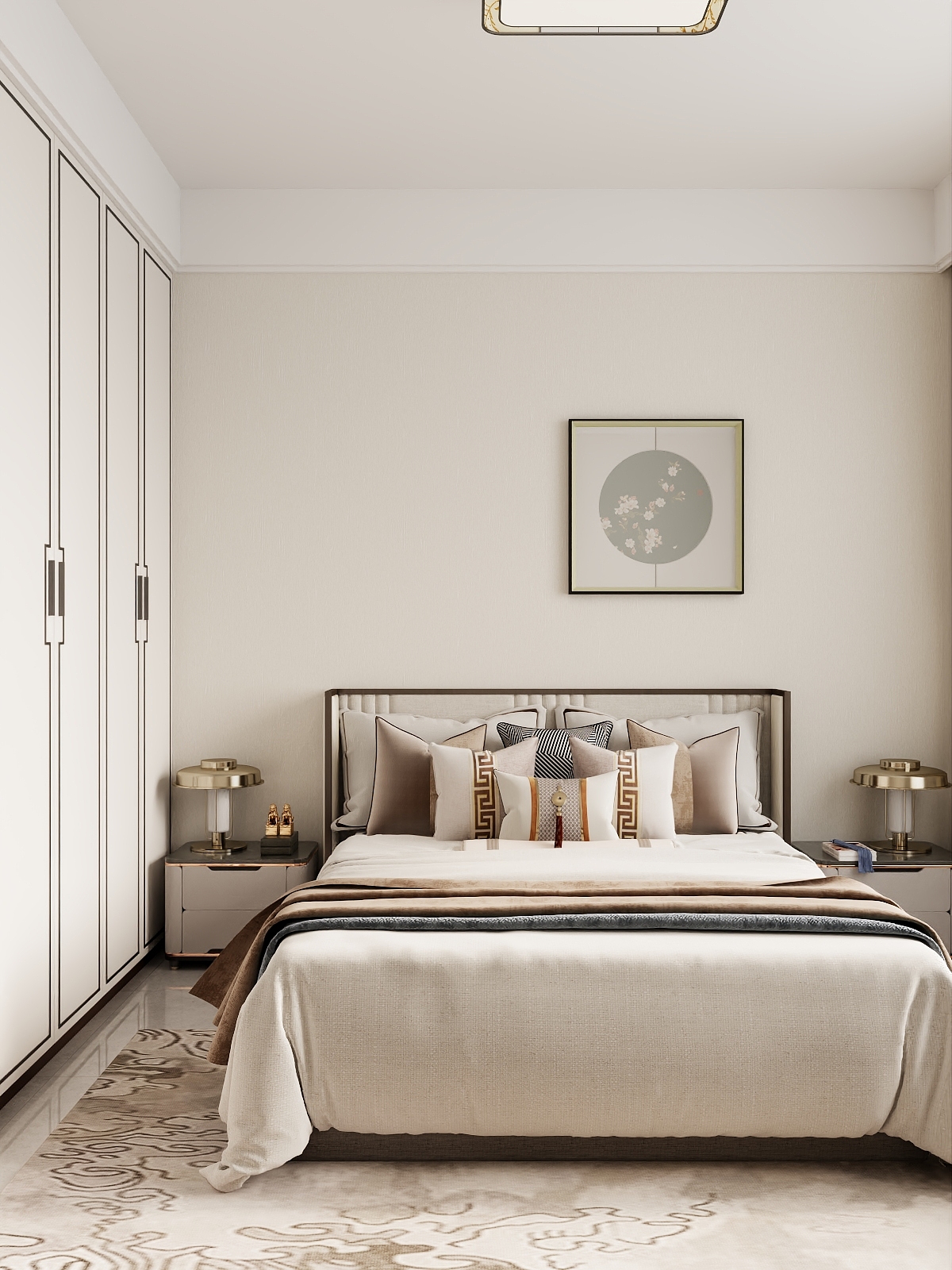 吴爽-109m²新中式风格设计装修效果图