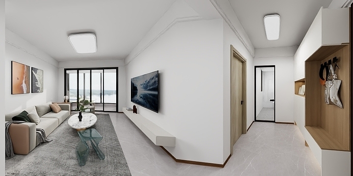 臻创空间设计-蓝天市场_二单元单身公寓-霍哥-装修设计方案