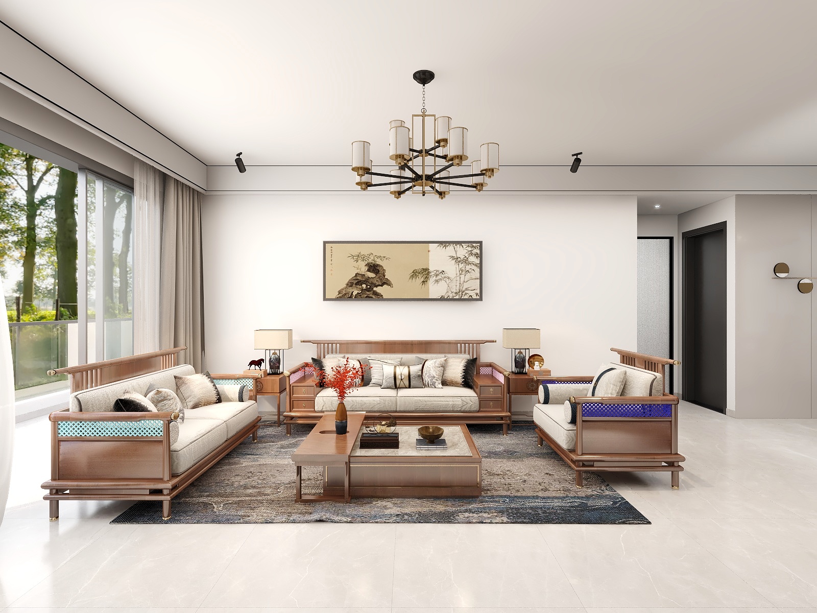 100元设计方案-156m²现代简约风格设计装修效果图