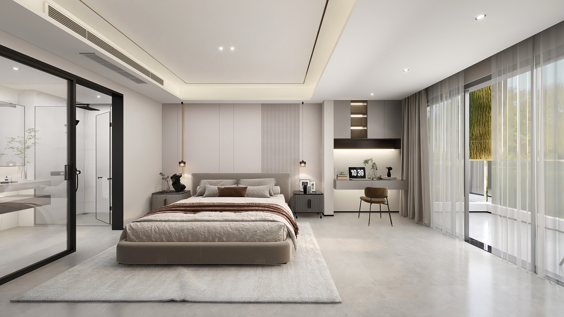 100元设计方案-78m²现代简约黑白灰装修效果图