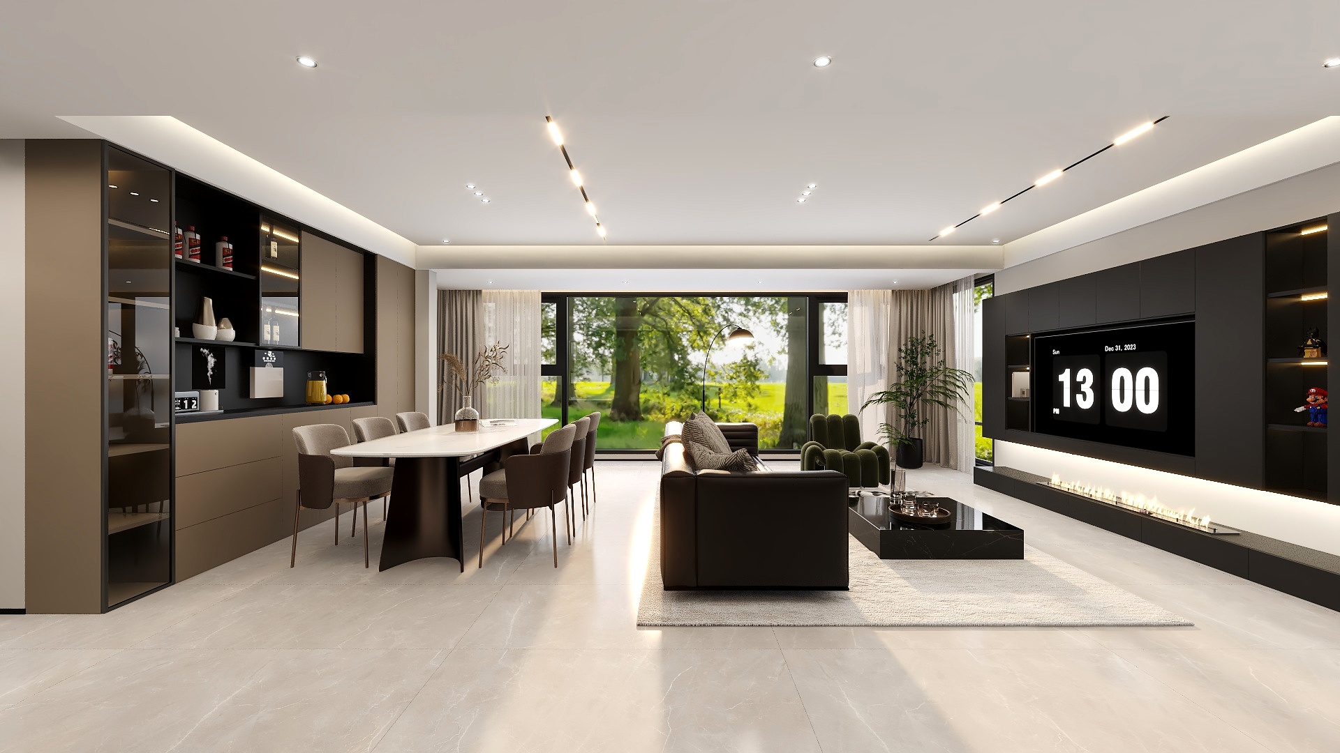 100元设计方案-165m²现代简约风格装修效果图