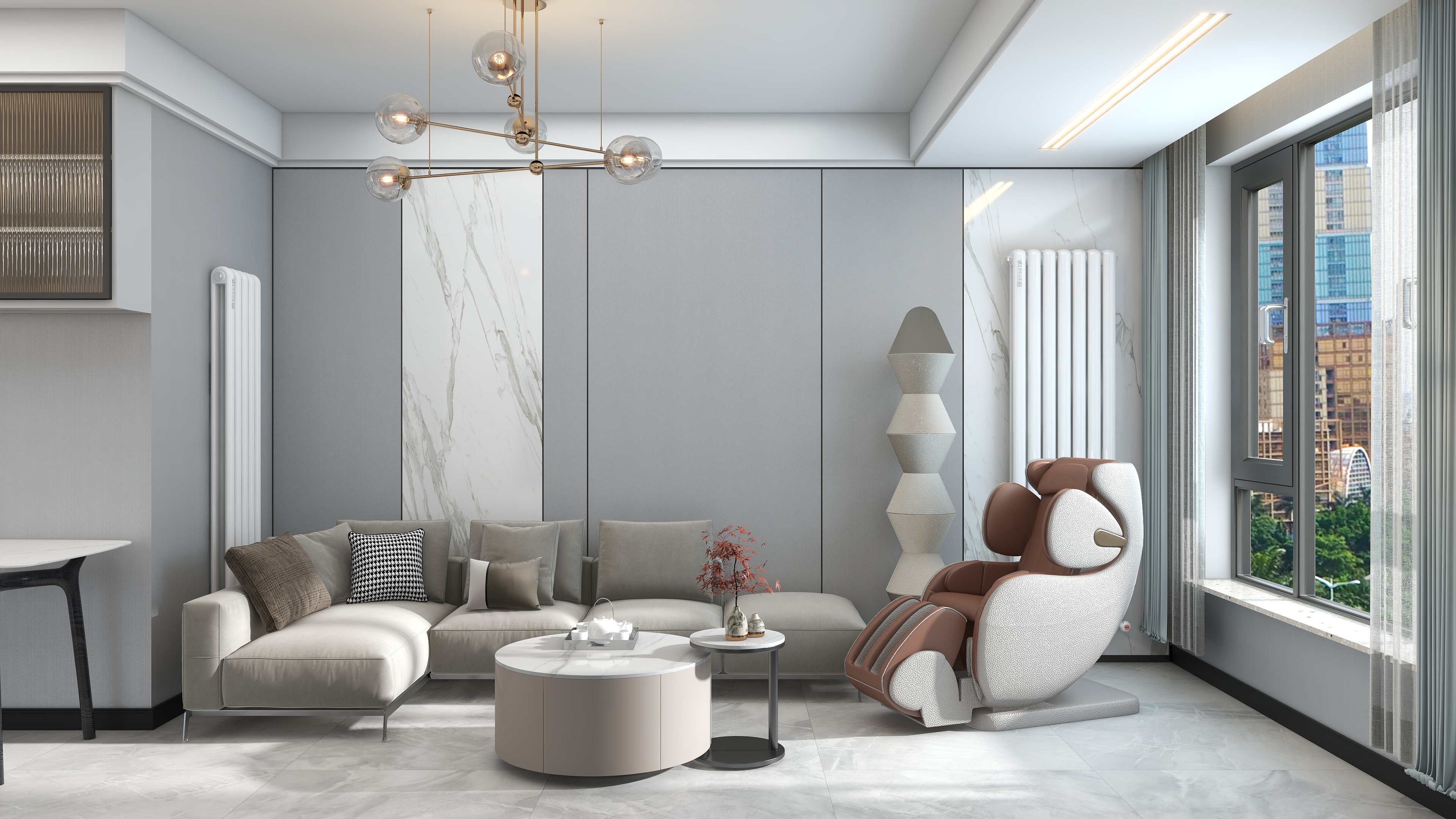 四月蚂蚁子弹飞-现代简约75㎡3室装修效果图