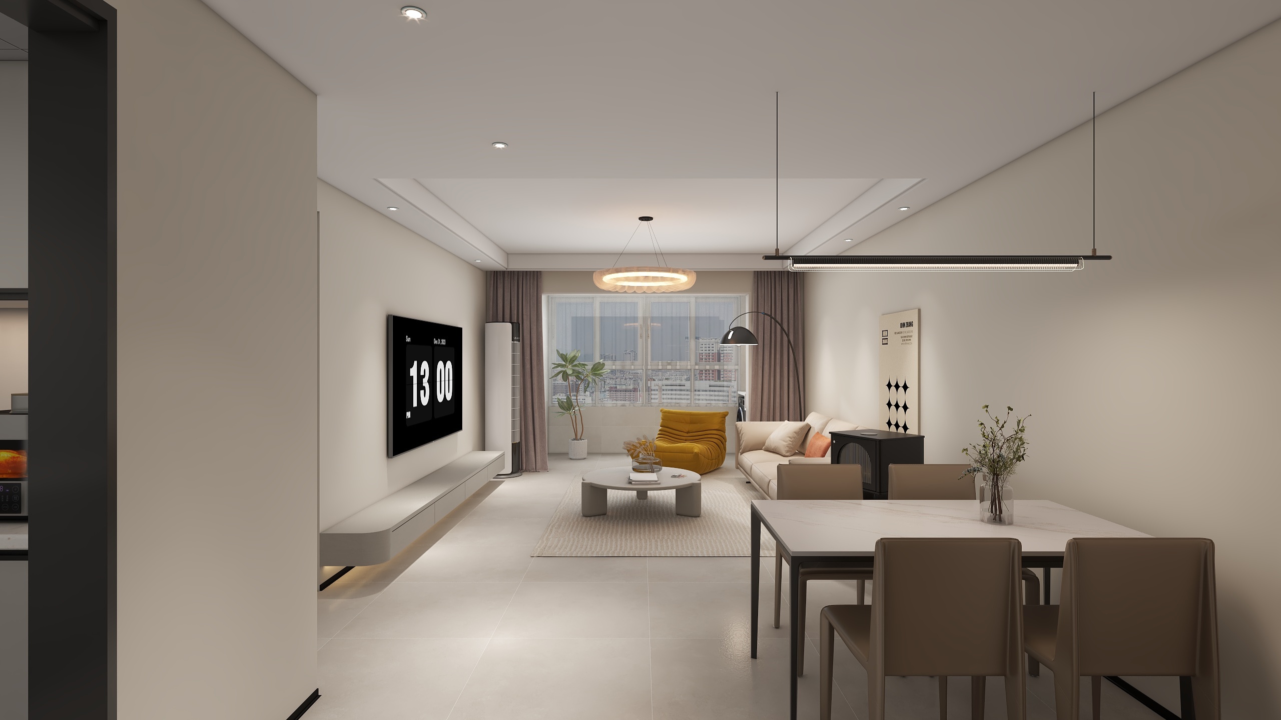 北溟丣渔-112㎡三室汉强海德公园-装修设计方案