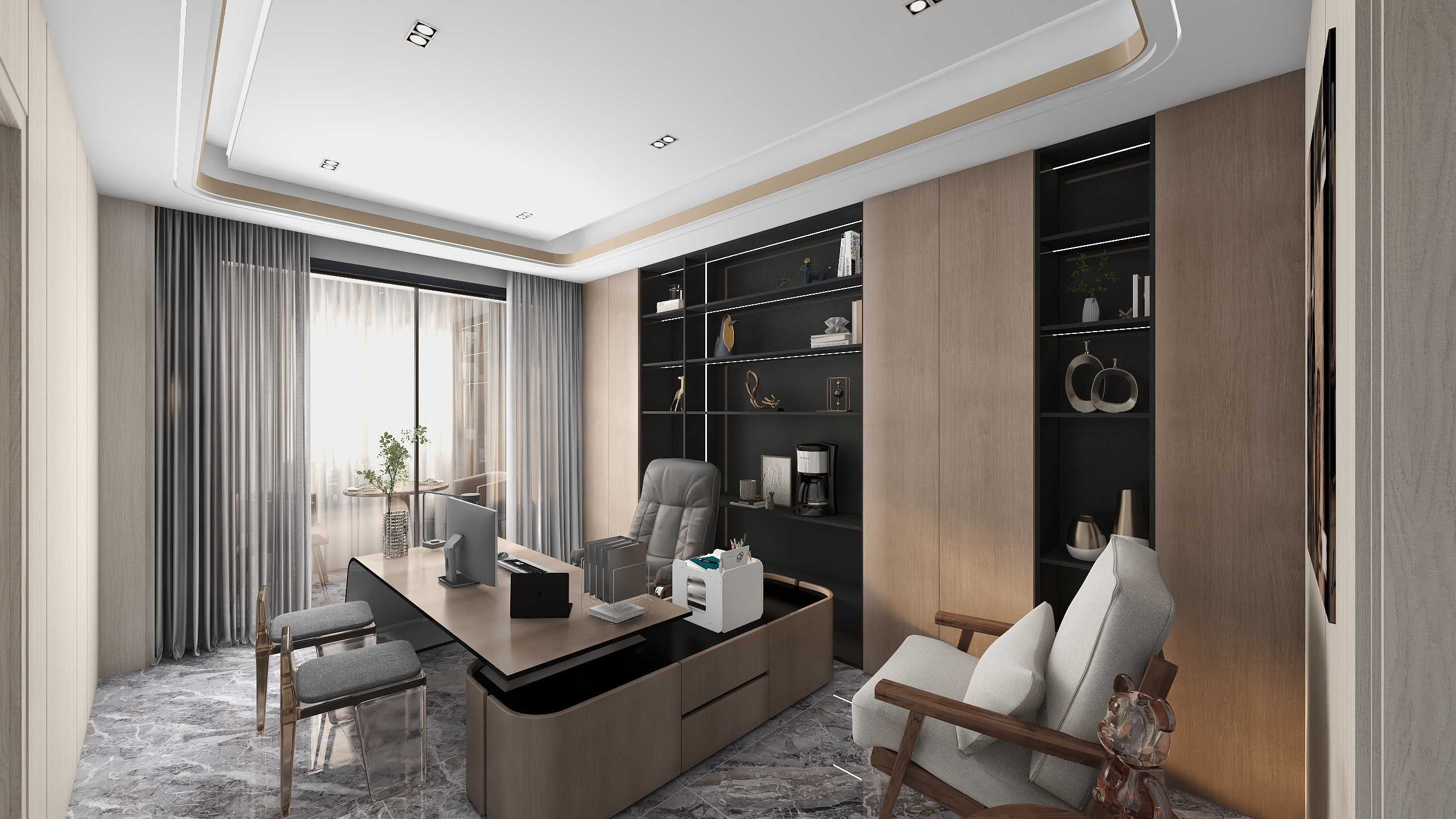 後宅-163㎡1室-装修设计方案