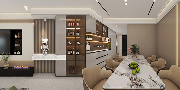 NZB设计-山水湖城-现代轻奢风-装修设计方案