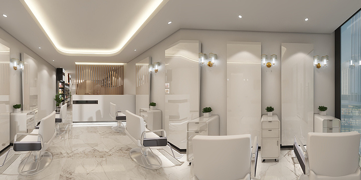 创远广告装饰工程有限公司-美发店面空间设计-装修设计方案