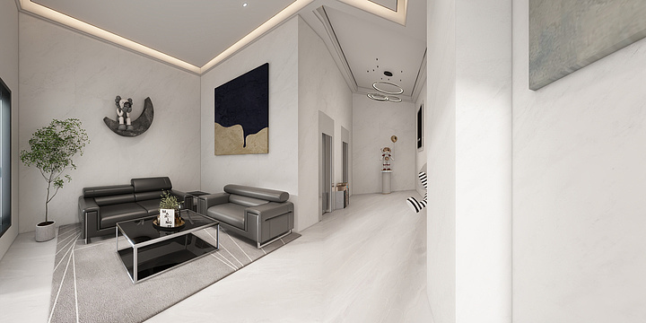 江绾.-现代简约-大堂-装修设计方案