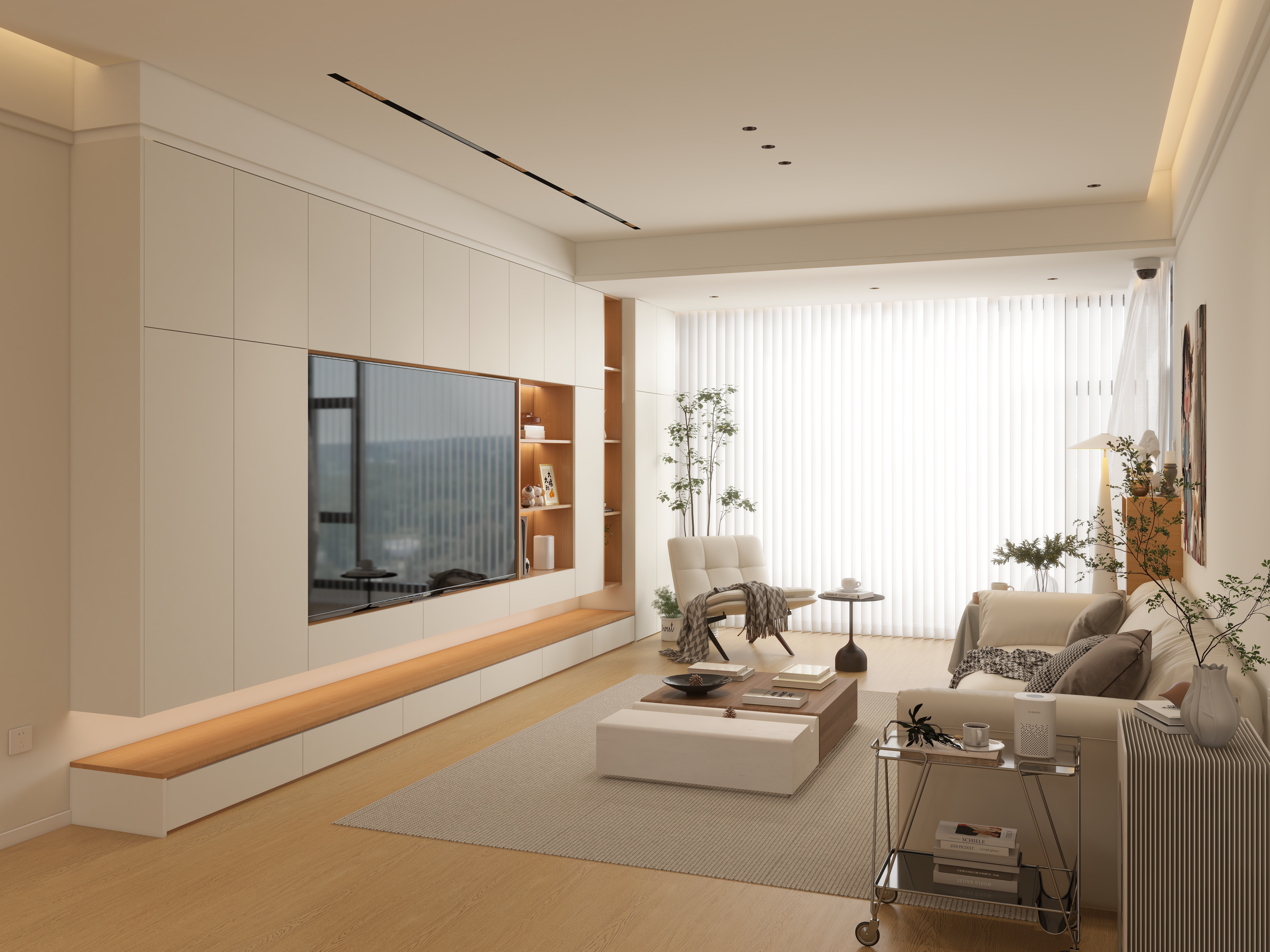 设计师丨罗江-长房东旭国际 原木奶油风 125㎡-装修设计方案