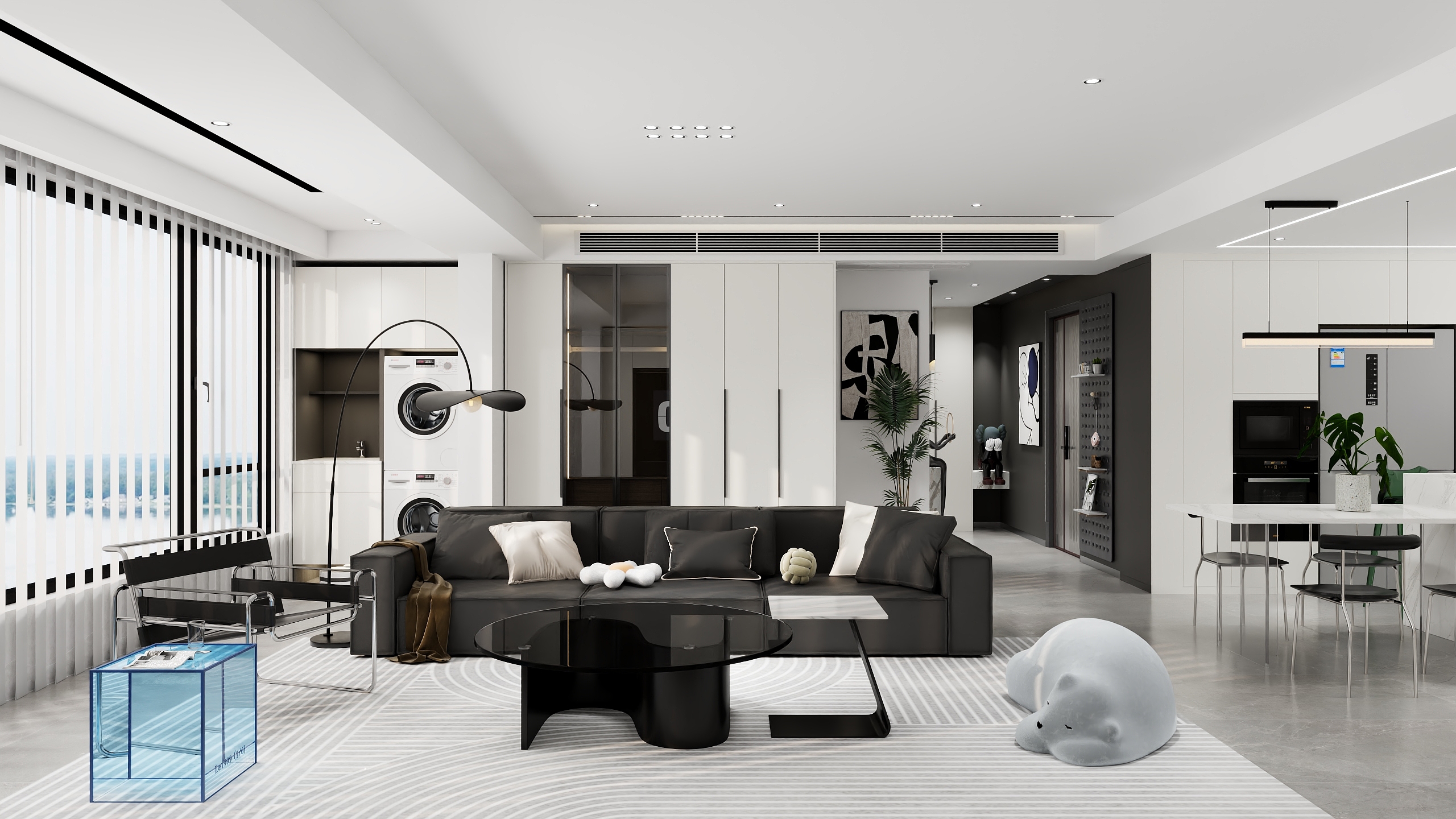 Pluto02-古棠悦府145现代黑白灰-装修设计方案