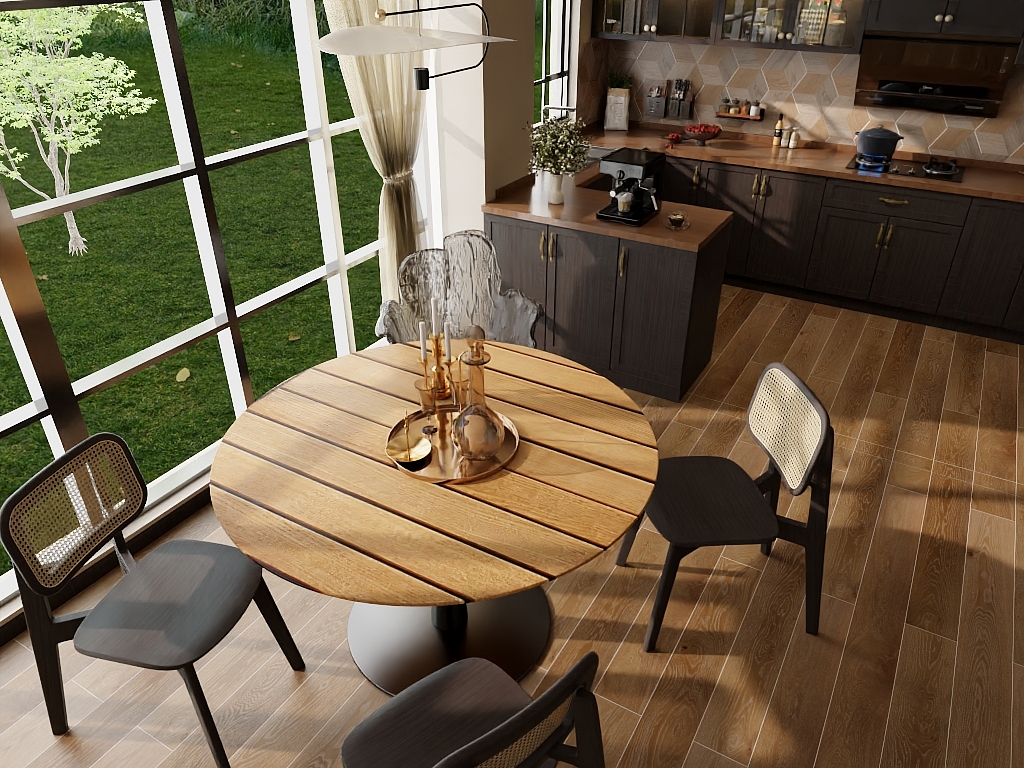 伍炀-美式厨房-装修设计方案