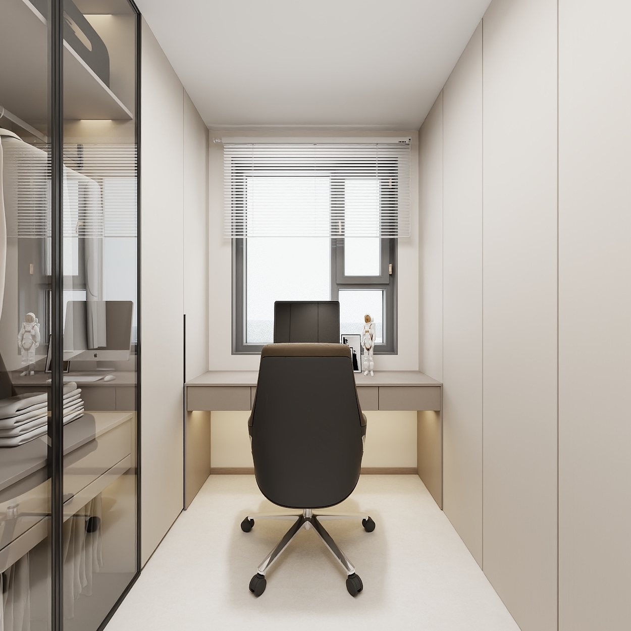 艺雅丽-115平奶油风 一层衣帽间装修效果图第3张