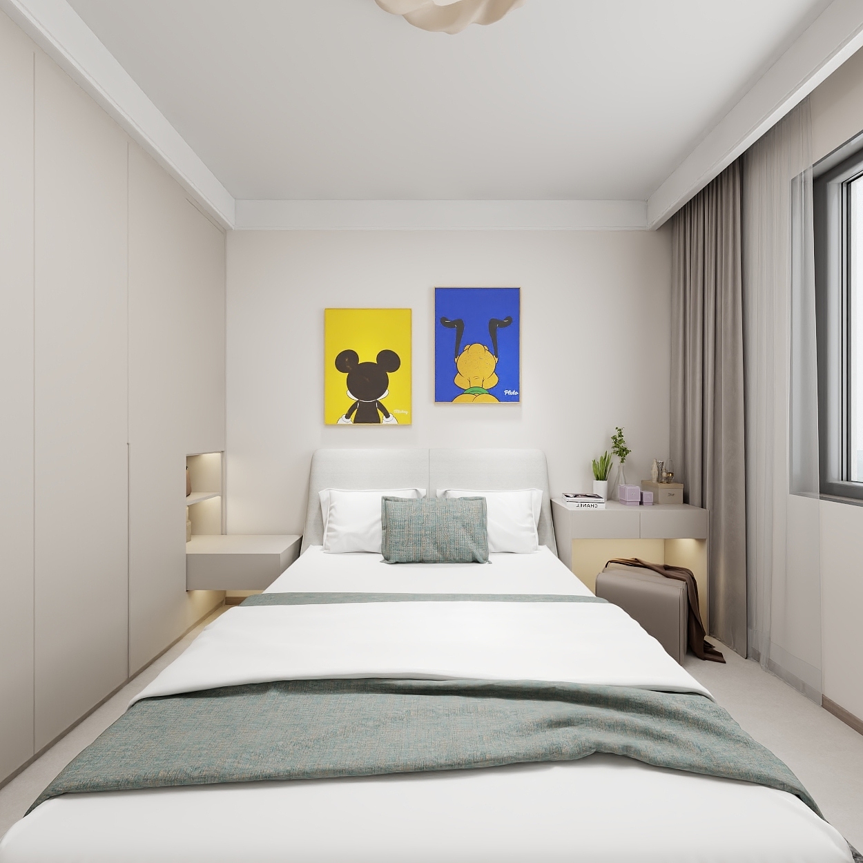 艺雅丽-115平奶油风 一层儿童房装修效果图第3张