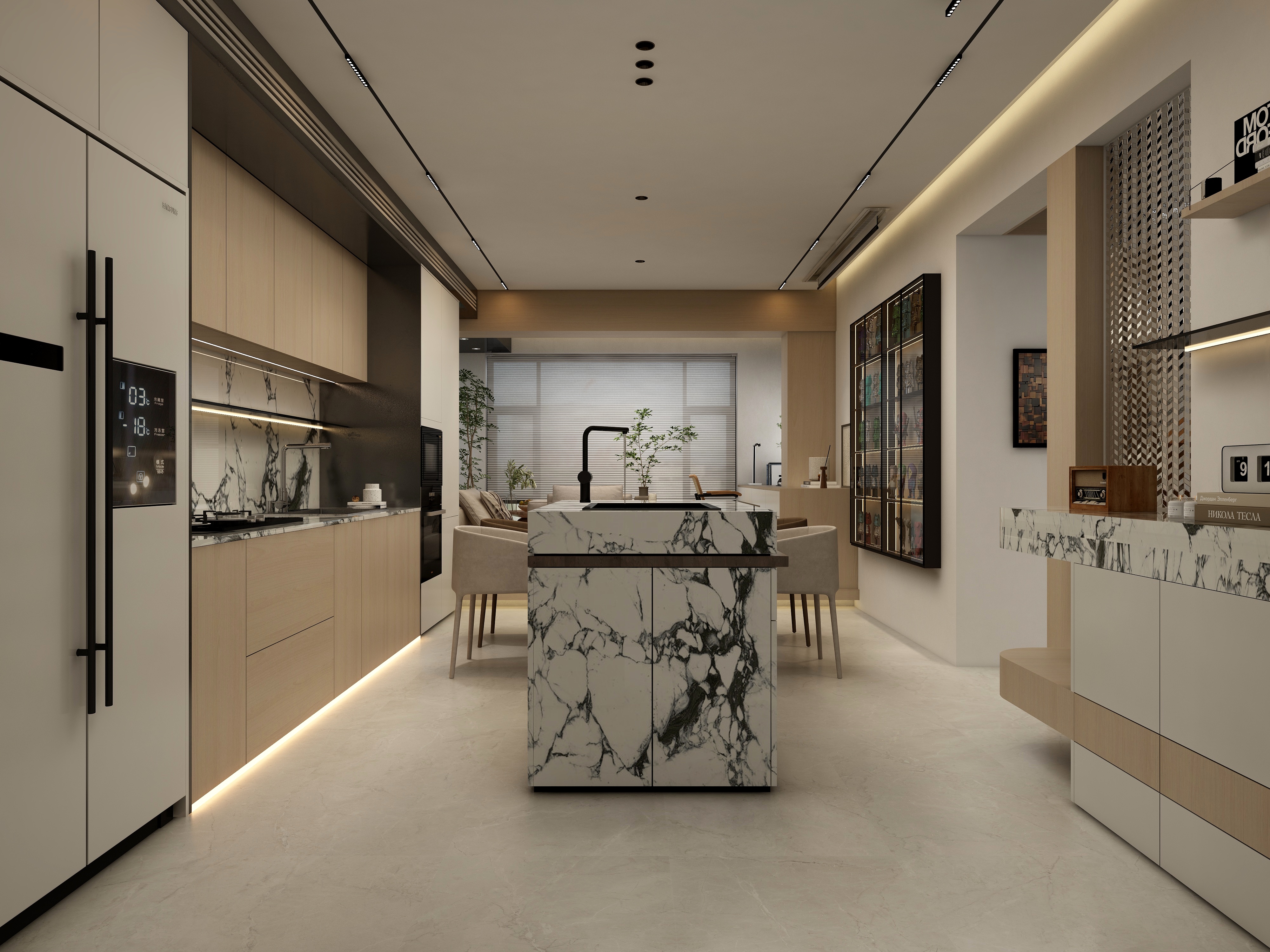 张煜强煜境设计-109平米现代时尚四房装修效果图