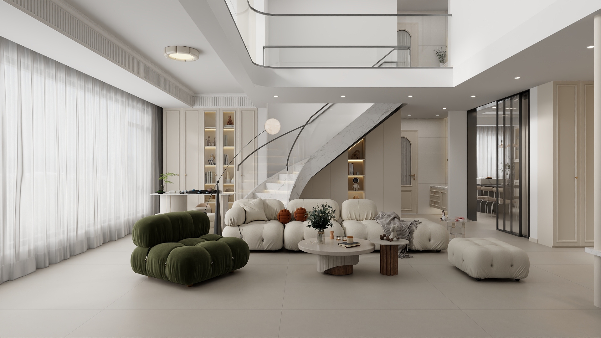 吴爽- 219m²美式简约风格装修效果图