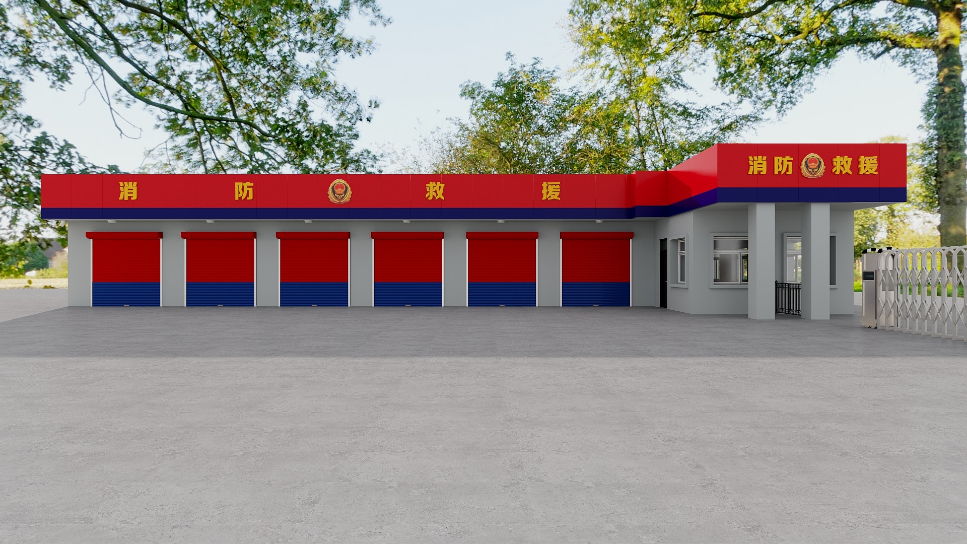 飞嶽疯人院-消防队门头-装修设计方案