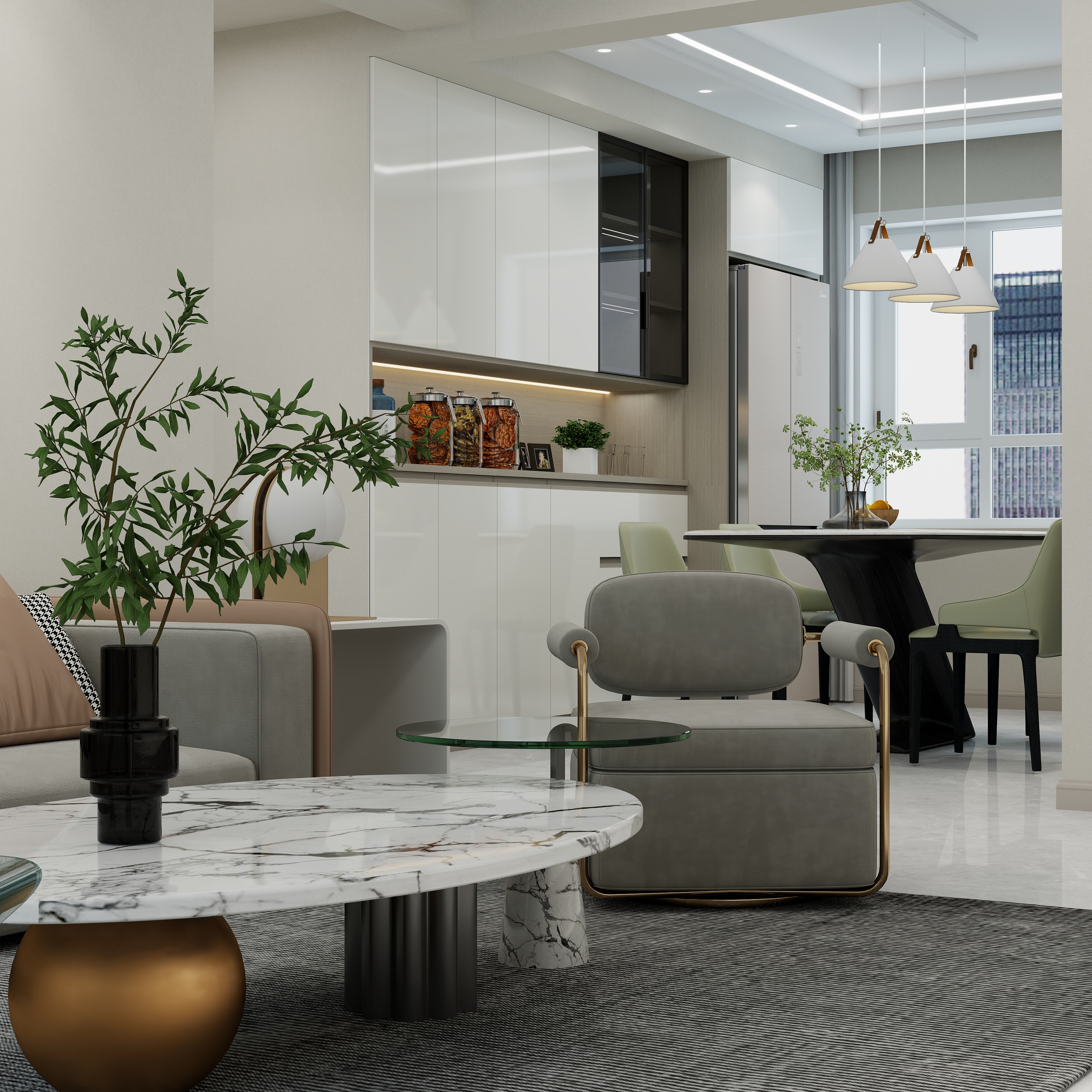 口口先森-107㎡3室-装修设计方案