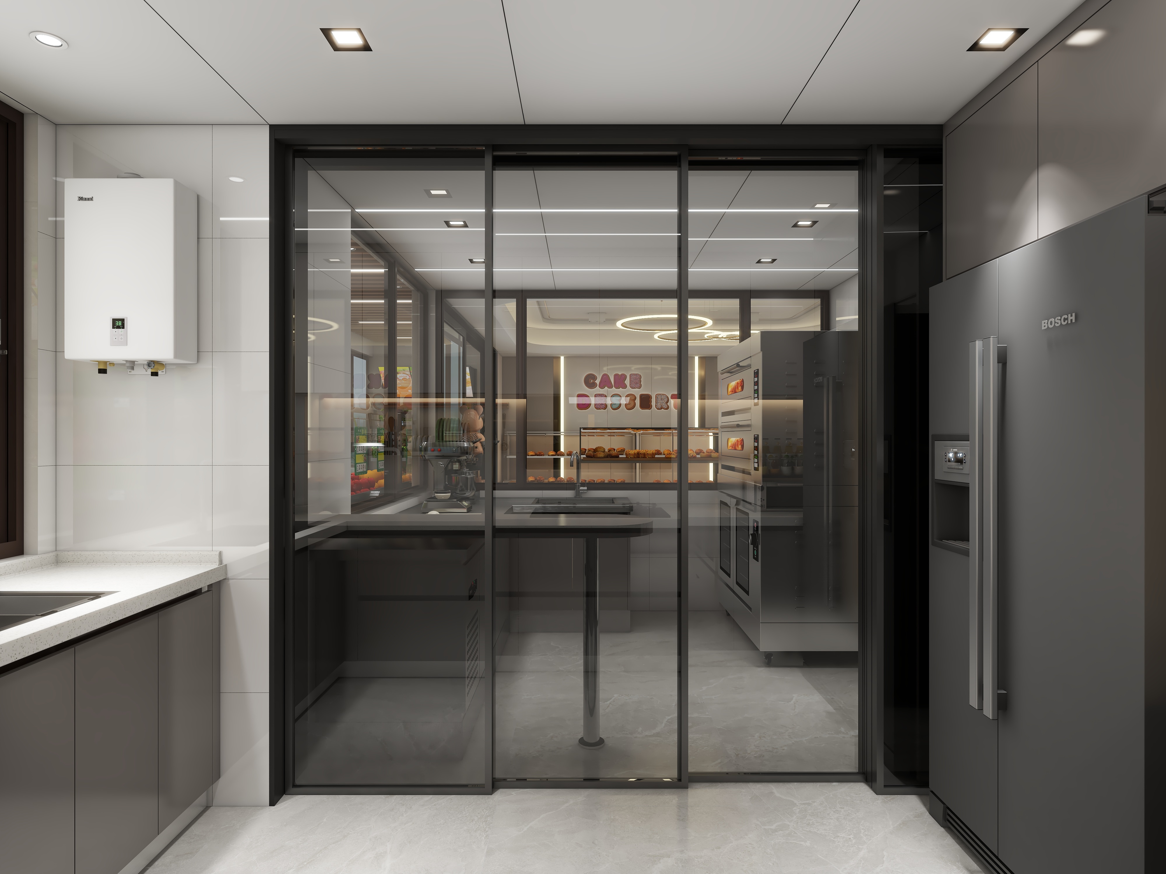 湛智华-现代简约164平4房+工装装修效果图