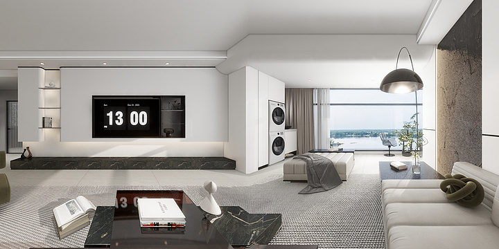 玙白-杨柳花园起居室-装修设计方案