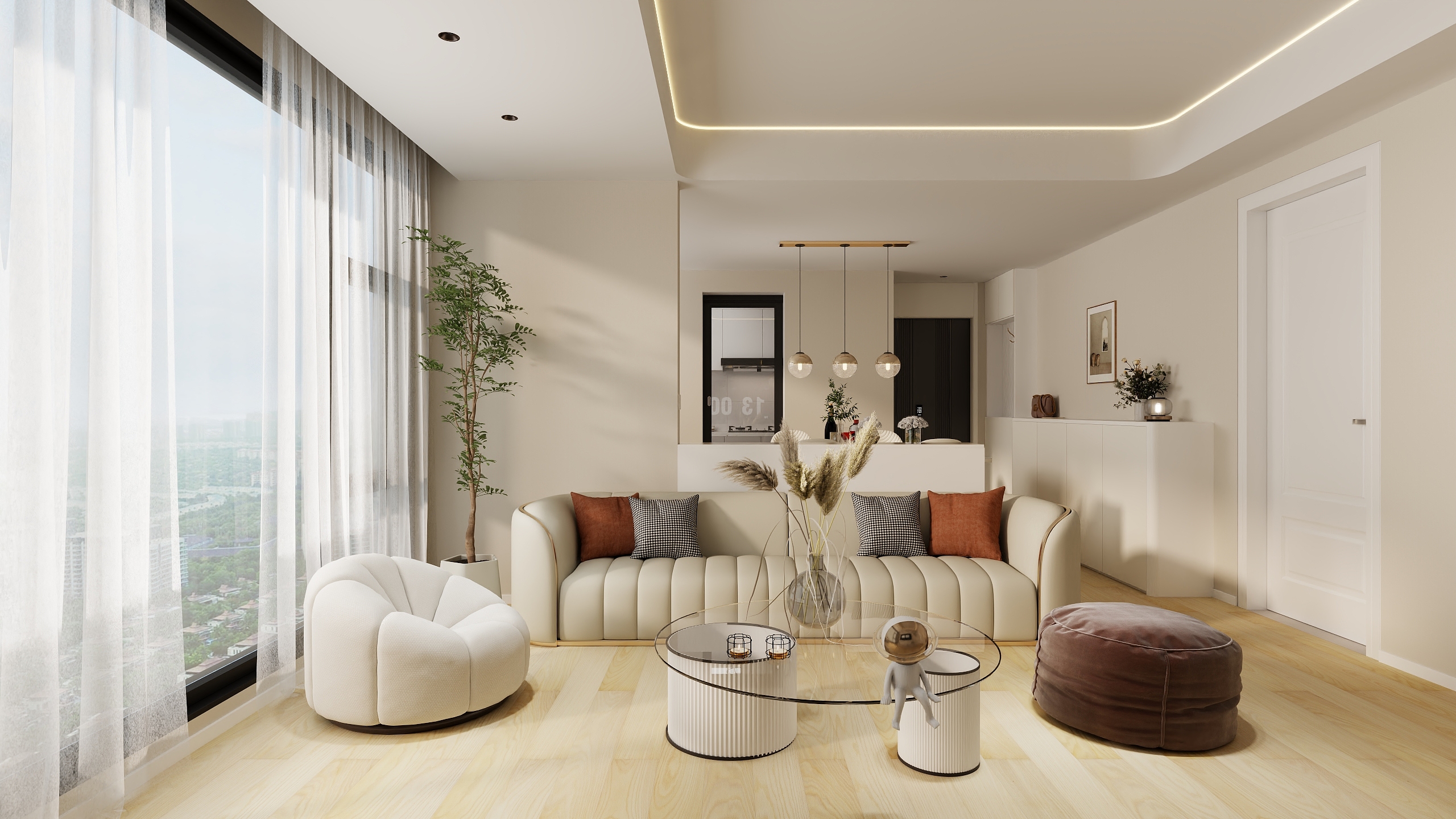 陆地蝉-成龙花园86㎡3室（陈）-装修设计方案