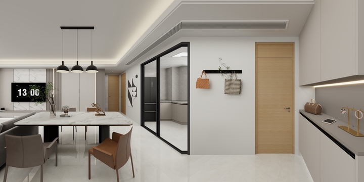 可艺馨装饰-保利140平-现代极简灰色空间-装修设计方案