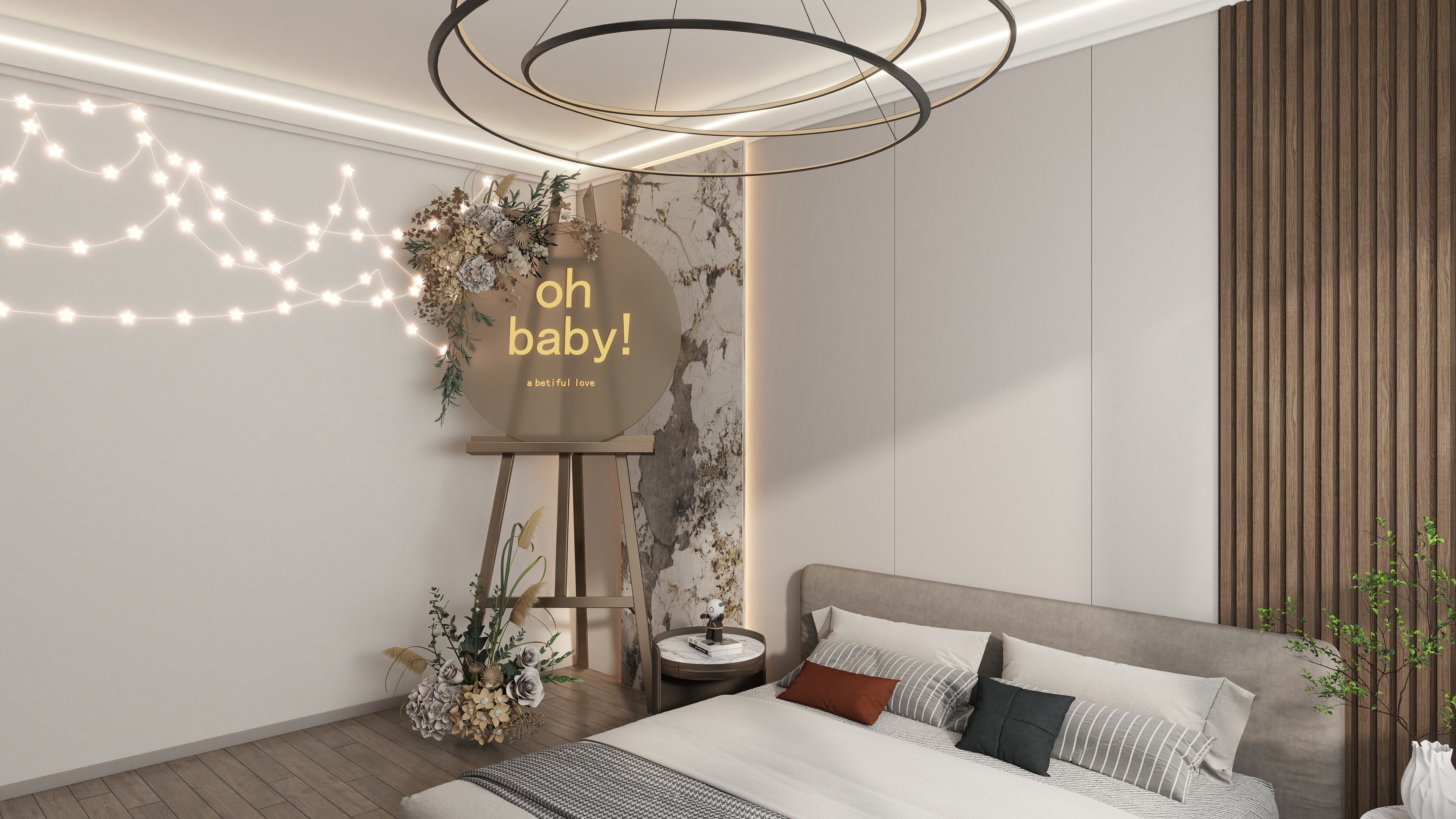 镇雄欧铂丽-黑树单间小卧室-装修设计方案