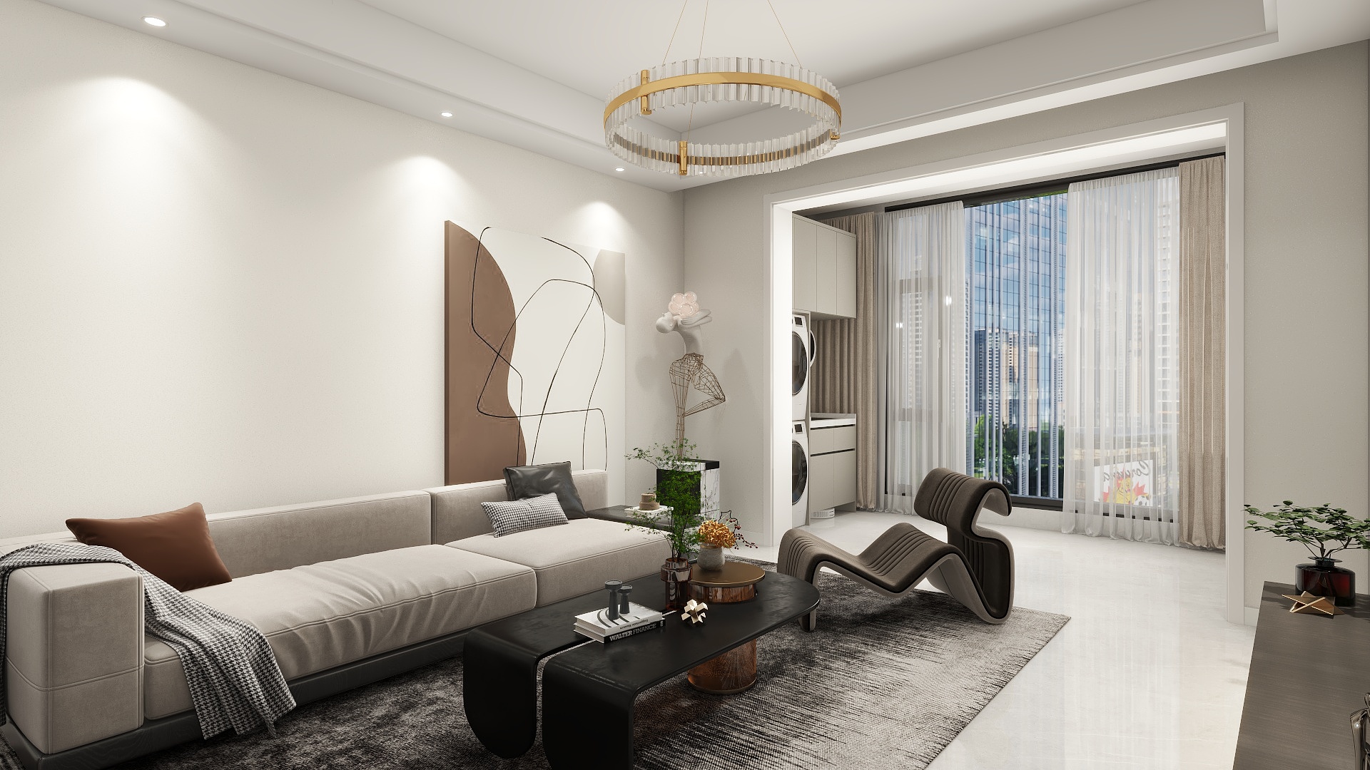 已舟-洲际观天下102㎡2室-装修设计方案