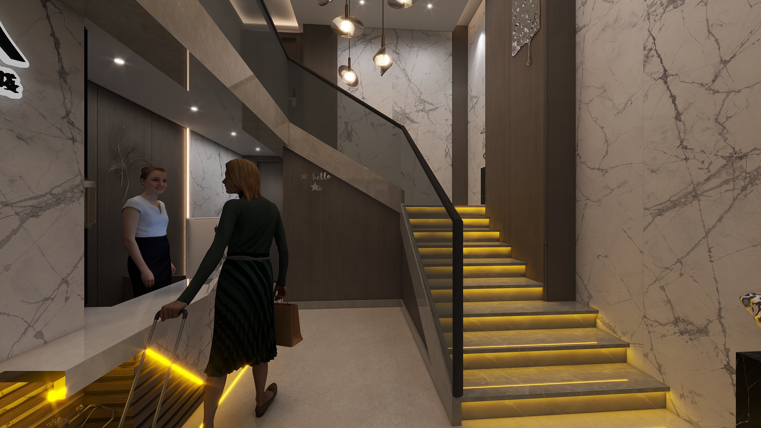 简十二-公寓酒店大堂-装修设计方案