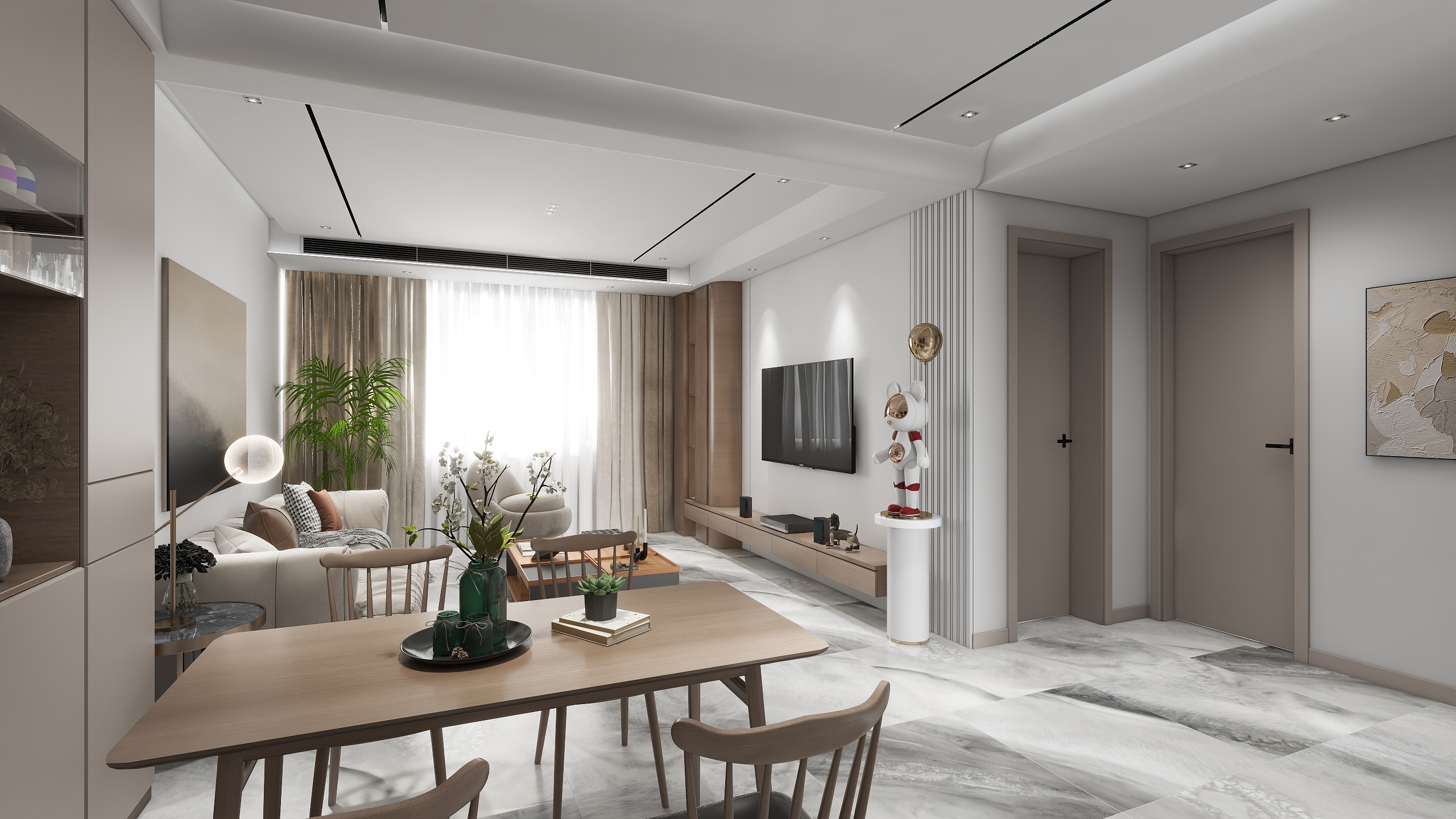 後宅-102㎡2室-装修设计方案