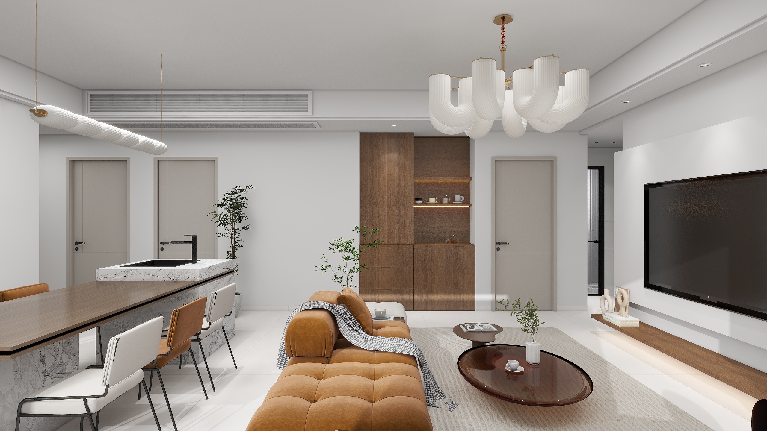 胡澜-轻法式木纹110平青峯晓镇-装修设计方案