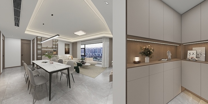 全案设计丶马明-客餐厅-装修设计方案