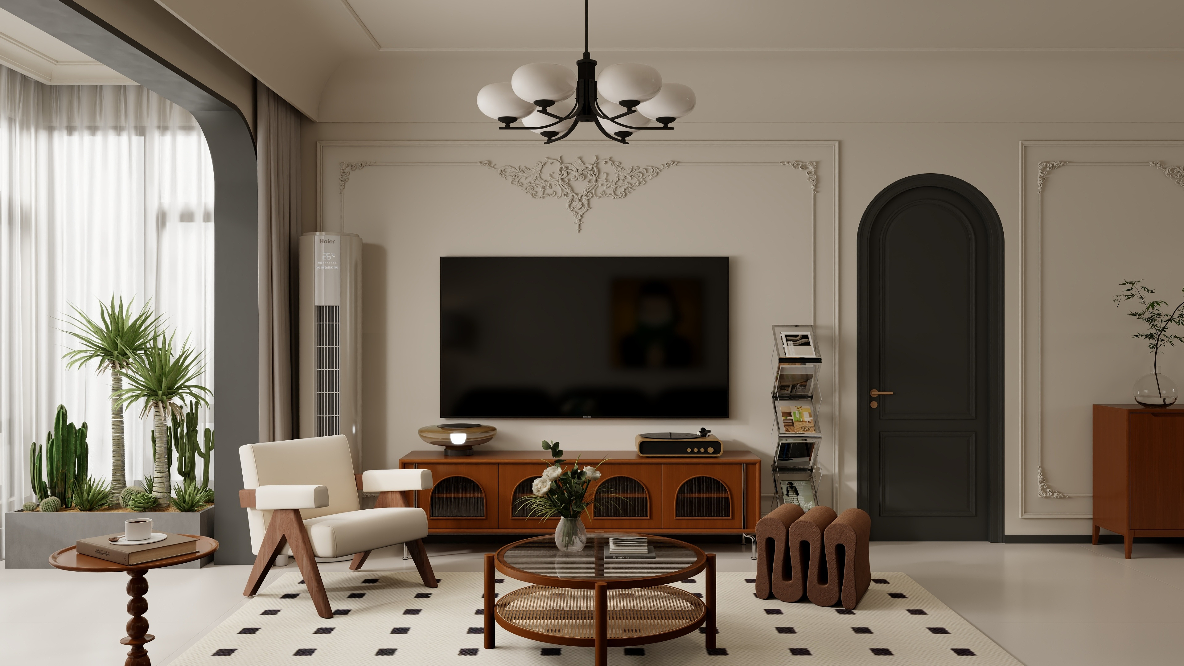 设计师丨罗江-法式复古 大三居 124㎡-装修设计方案